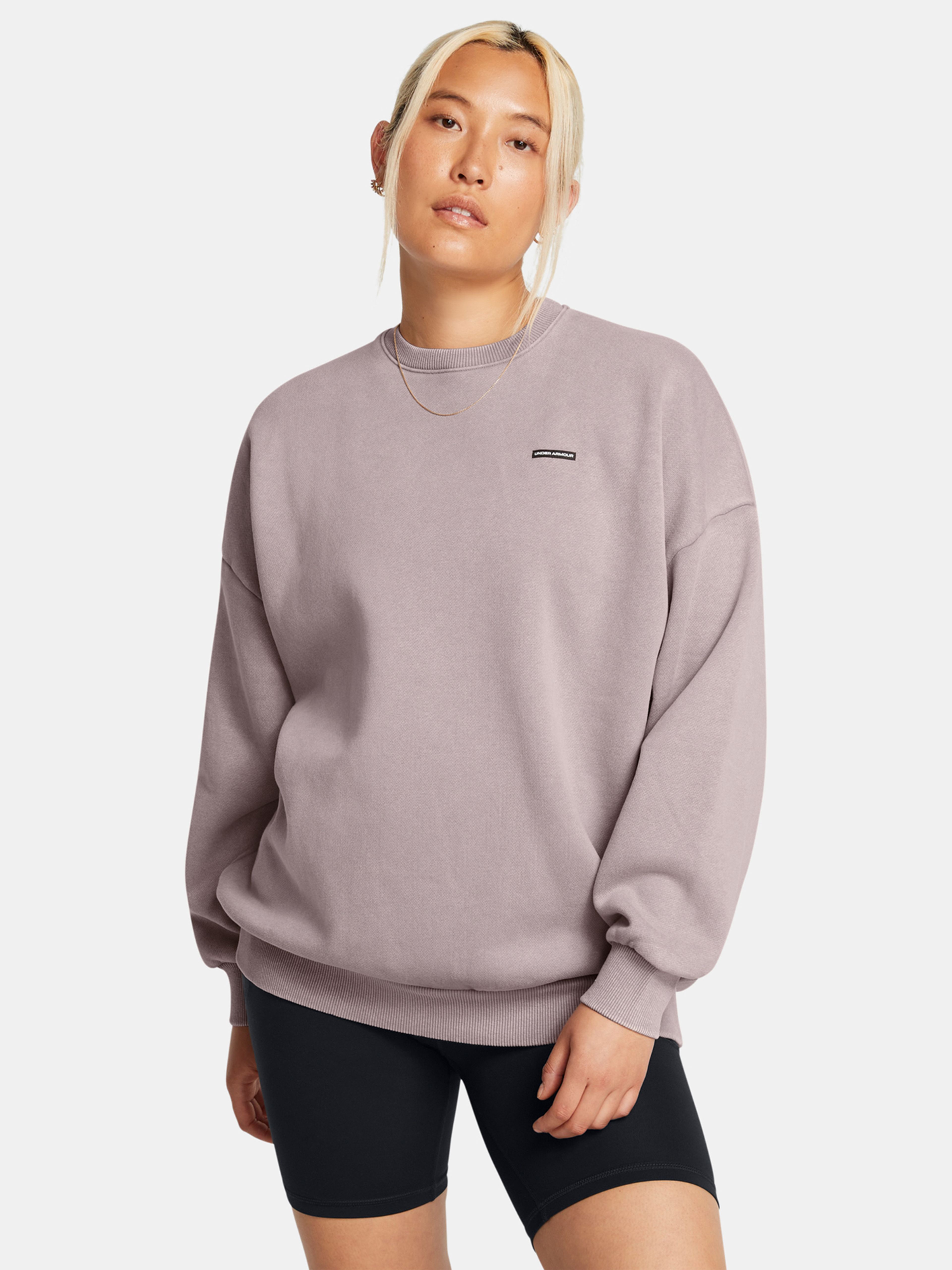 Női felső Under Armour UA Icon HWT Flc OS Crew-GRY