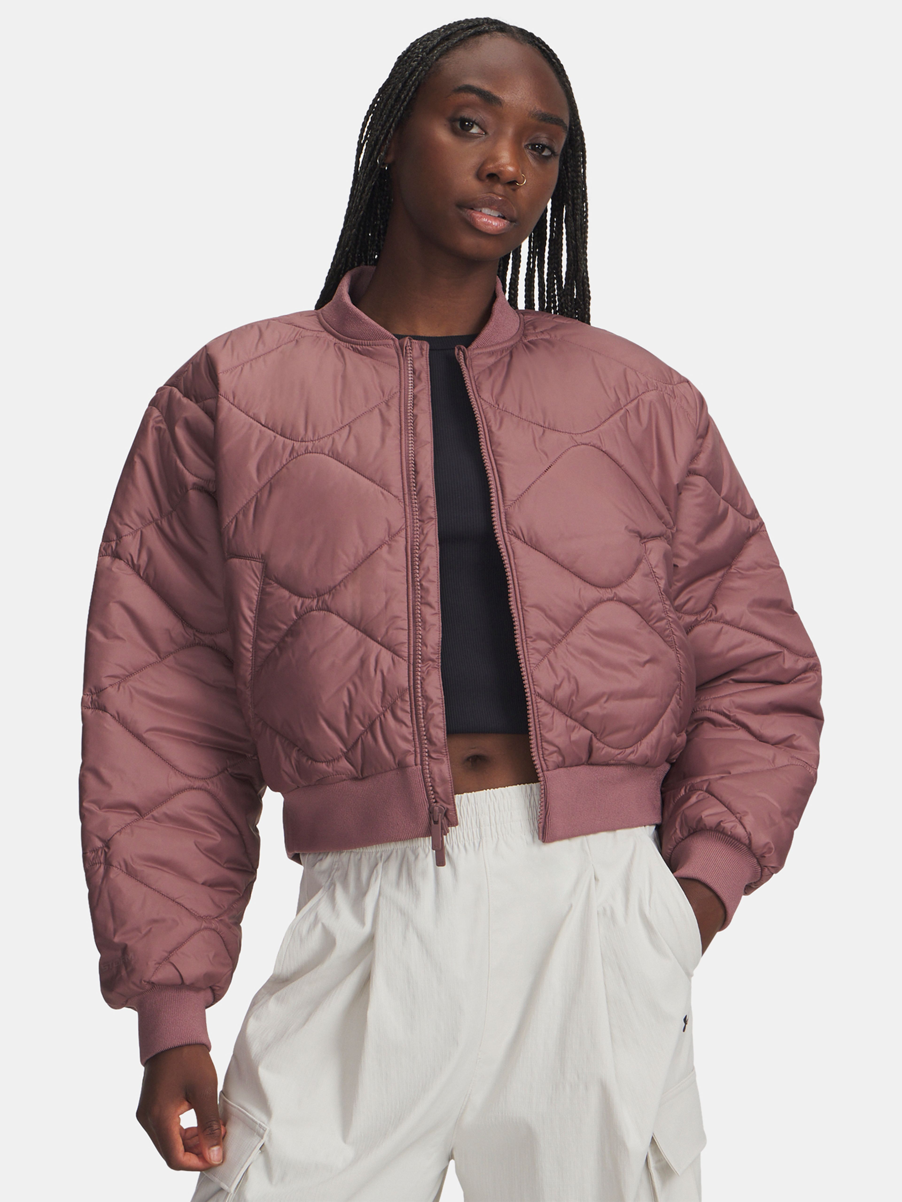 Női dzseki Under Armour Heritage Bomber-MRN
