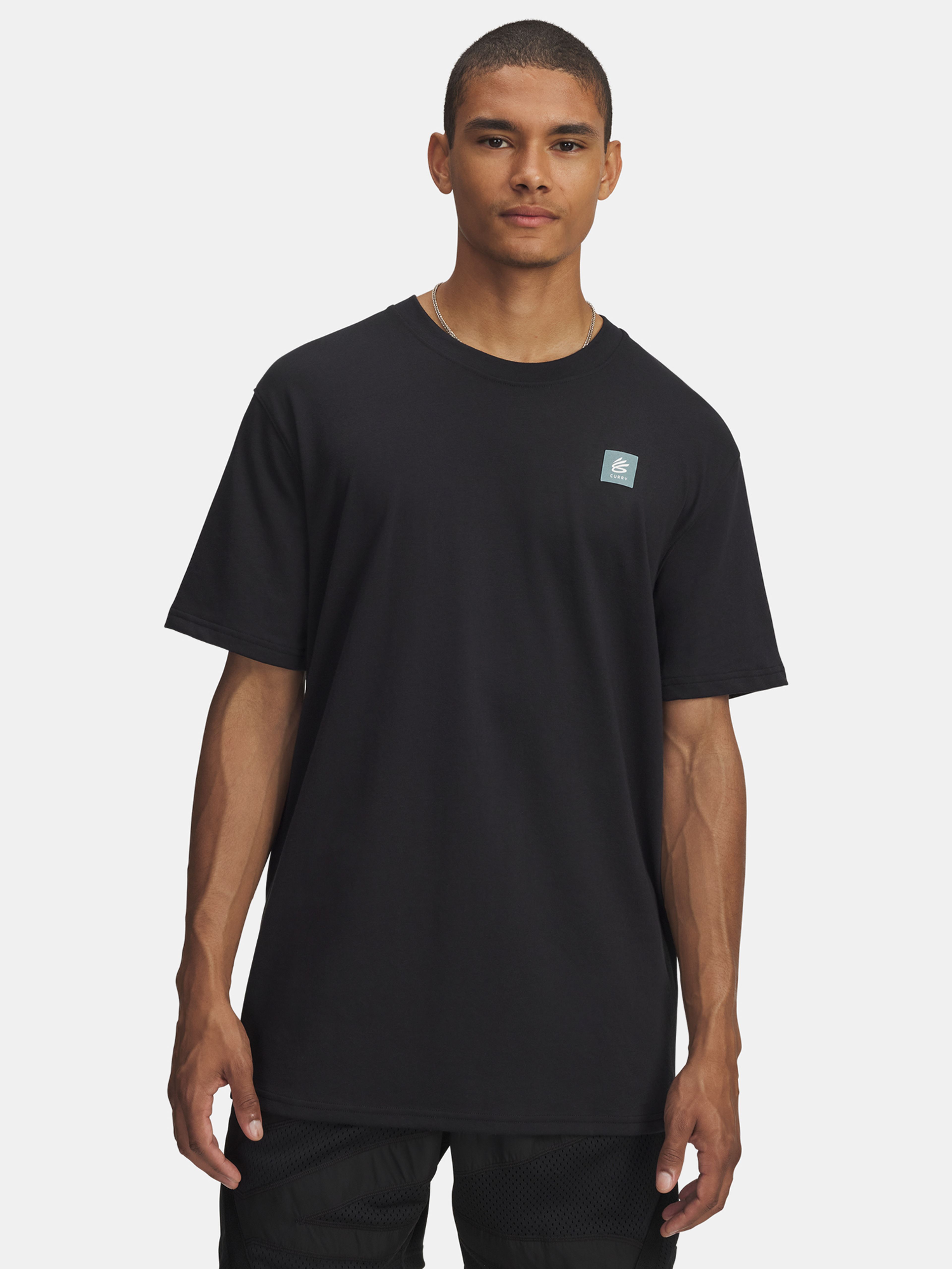 Férfi póló Under Armour Curry Verbiage Tee 2-BLK