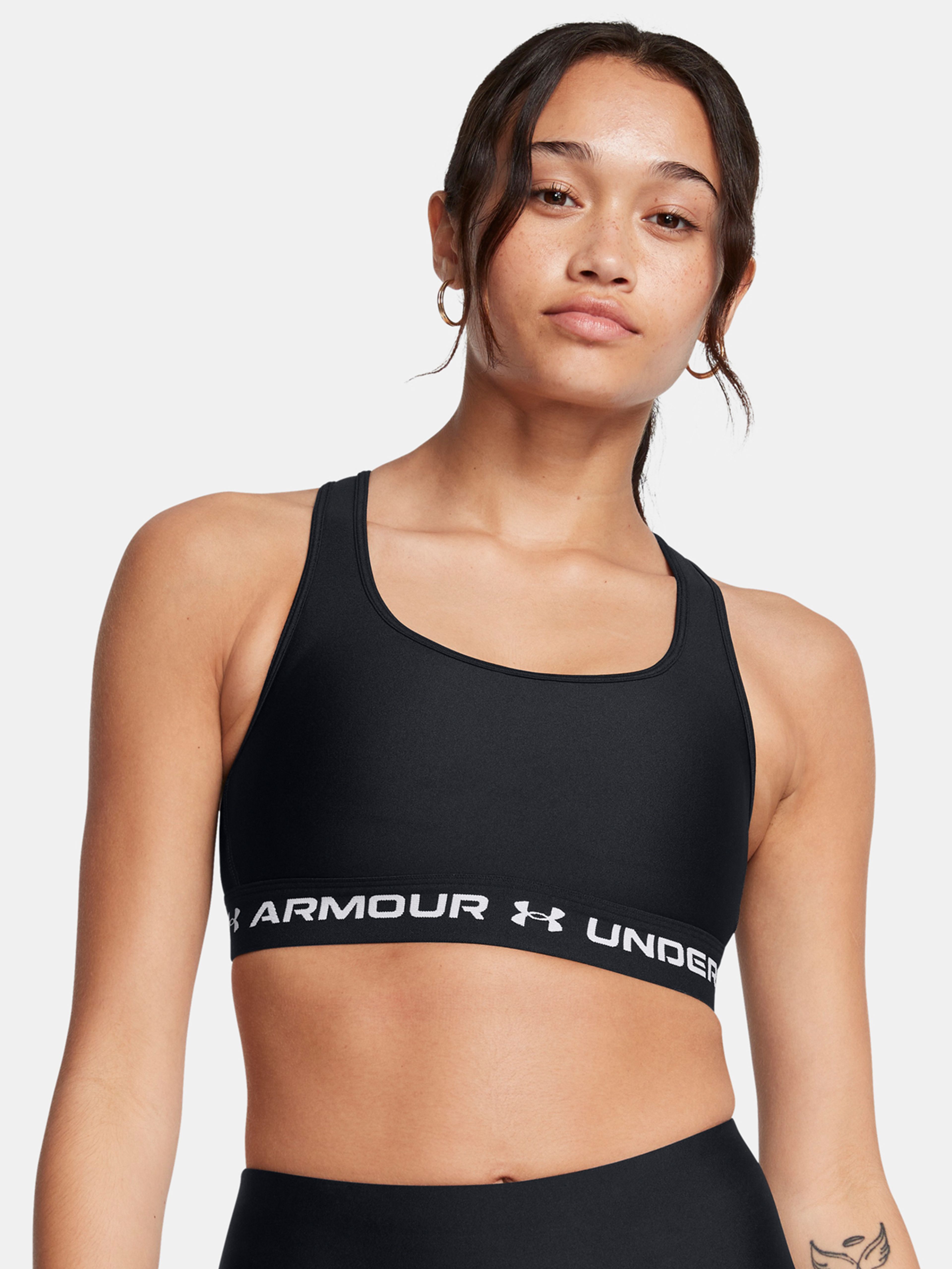 Női melltartó Under Armour Crossback Mid Bra-BLK