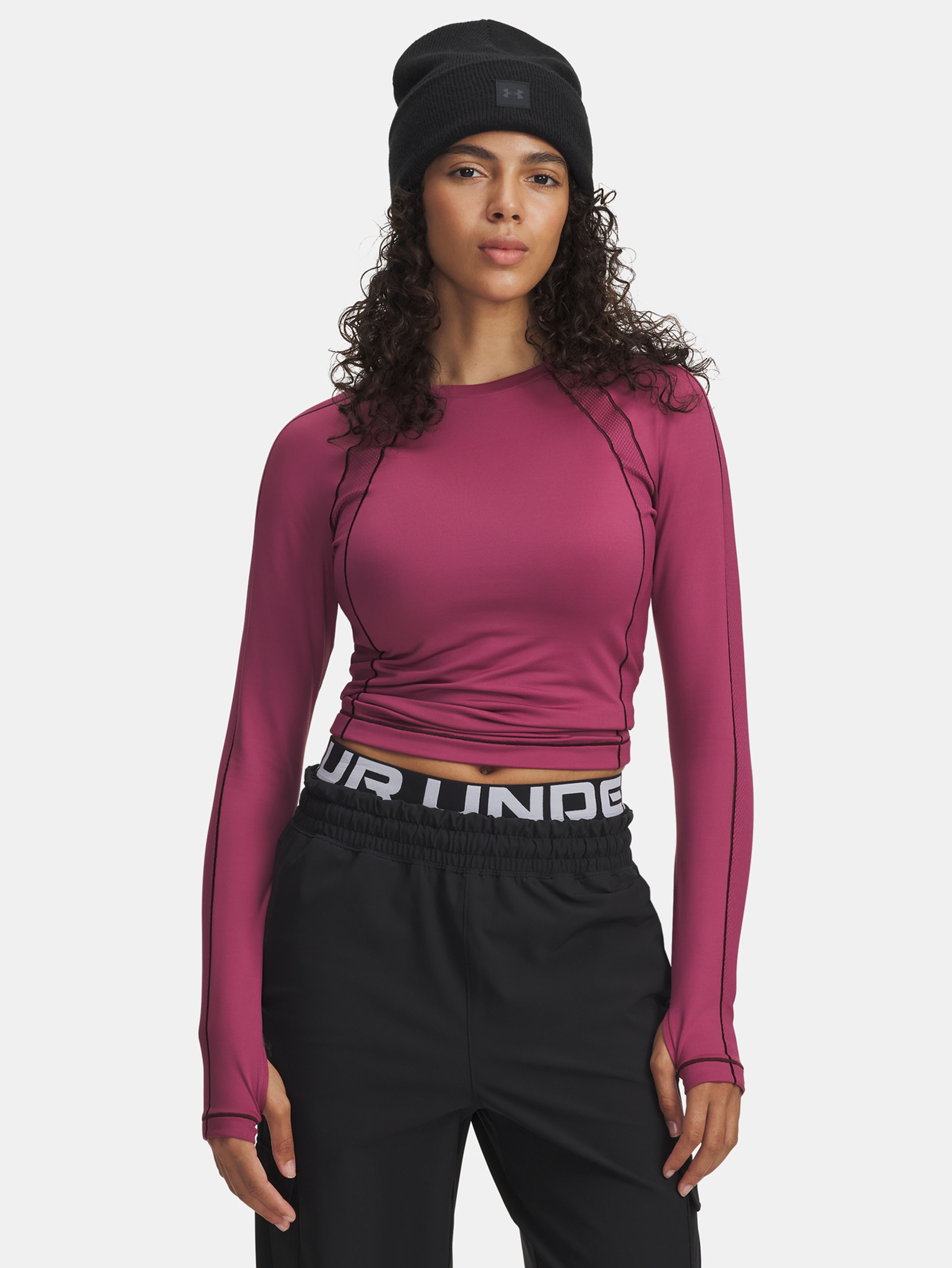 Dámske tričko Under Armour UA ColdGear Textured Crew-RED