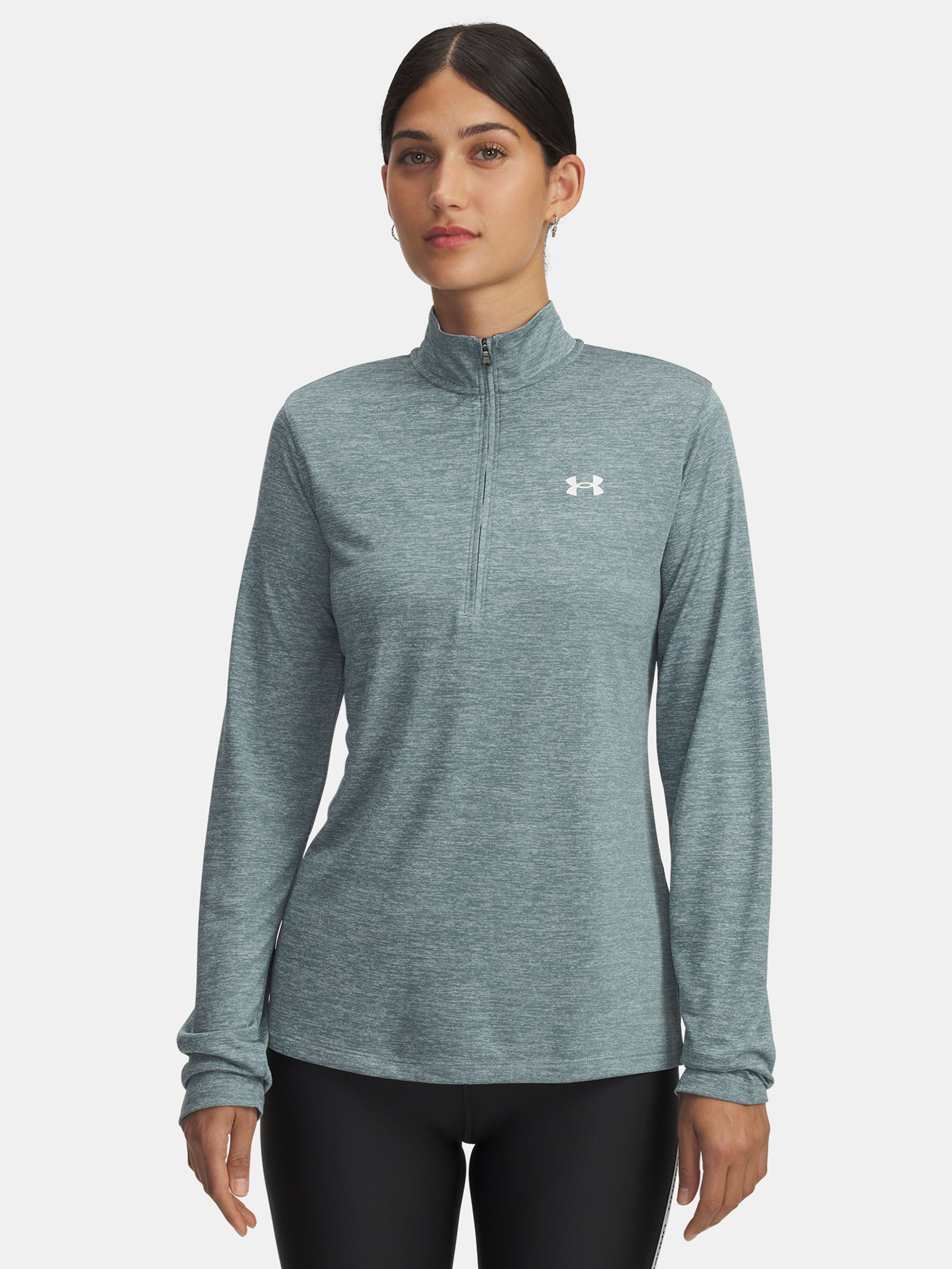 Moteriški marškinėliai Under Armour Tech 1/2 Zip- Twist-BLU