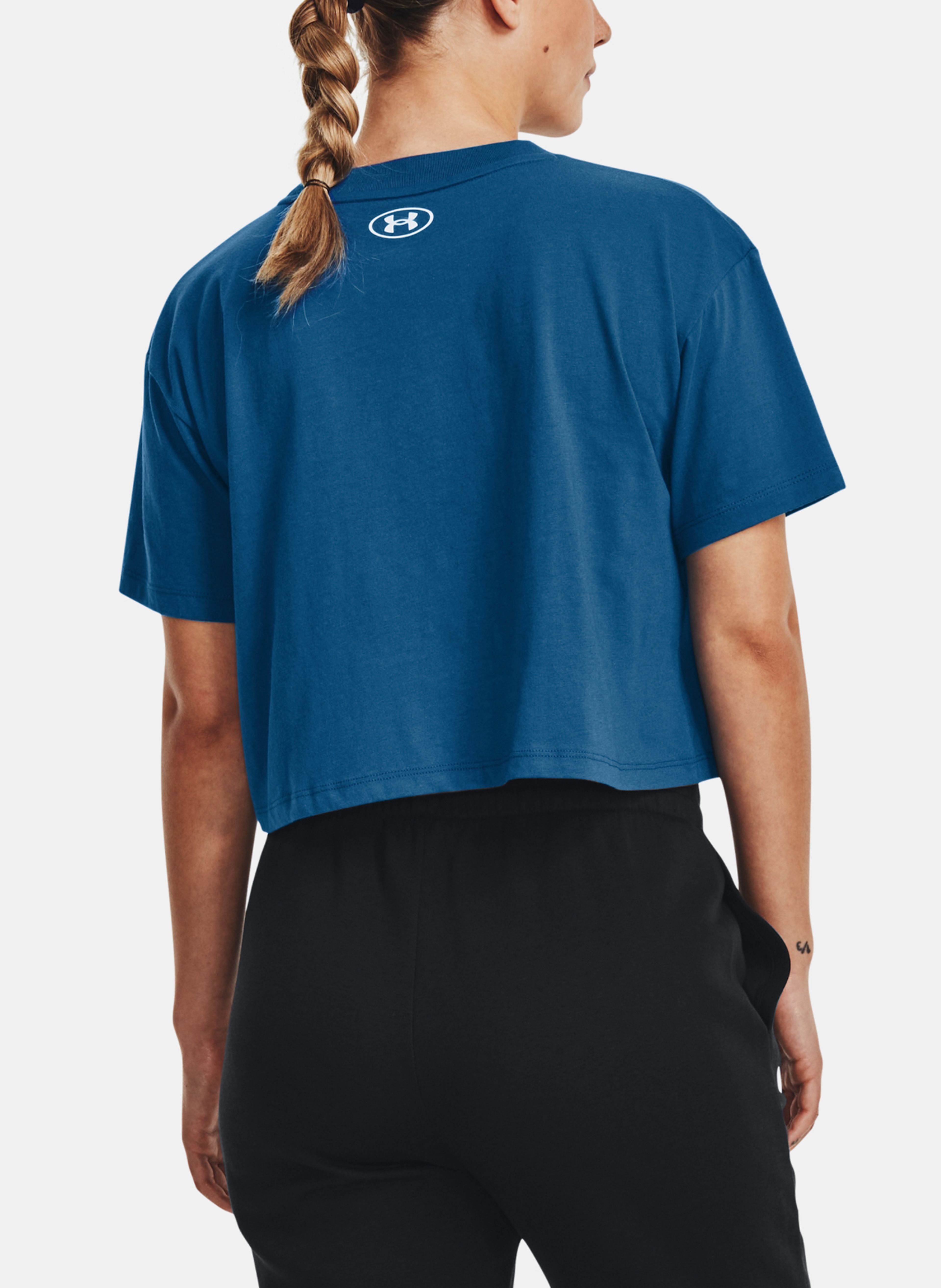 Női póló Under Armour UA COLLEGIATE CREST CROP SS - 002