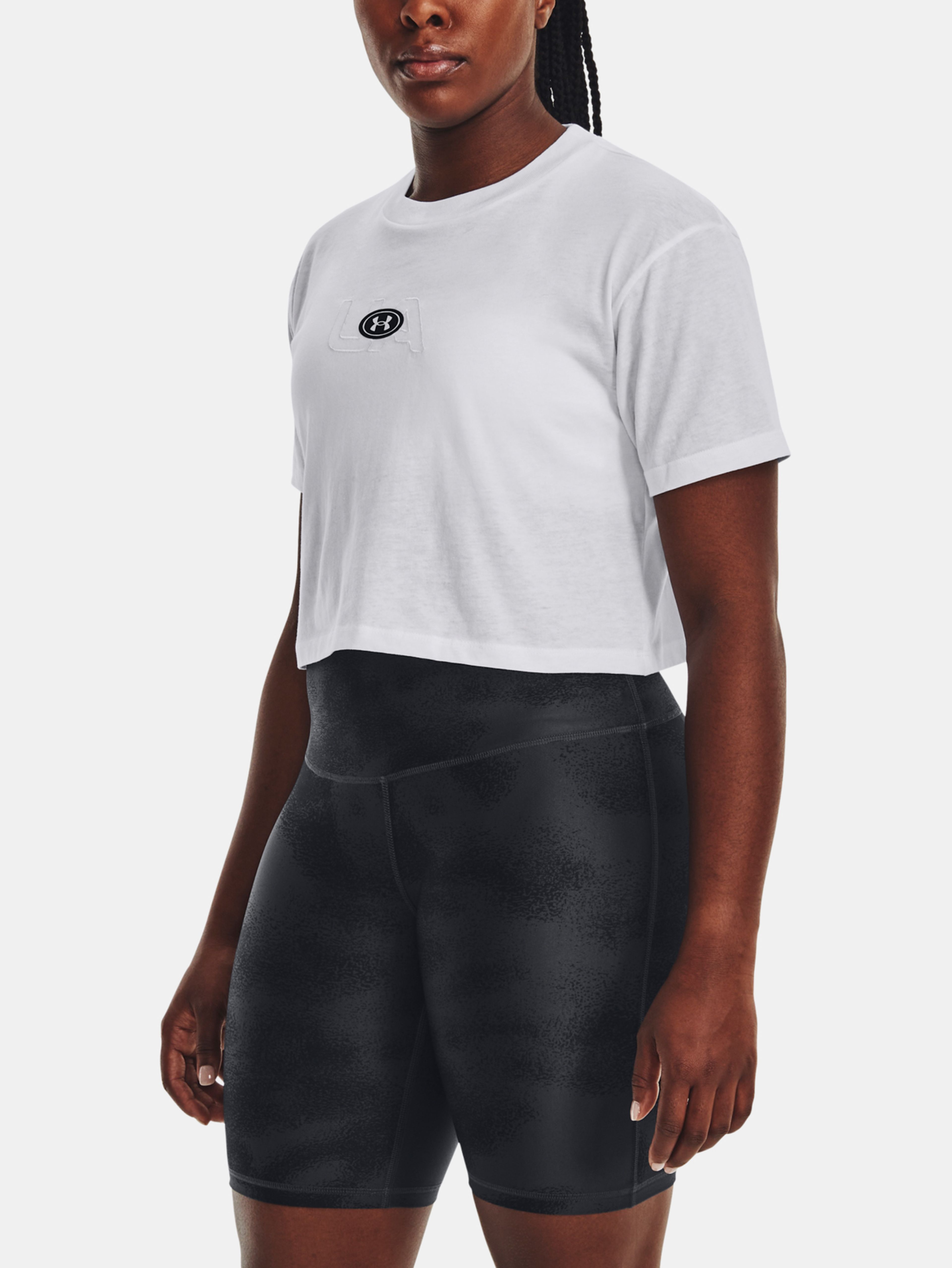 Női póló Under Armour UA BRANDED LOGO CROP SS