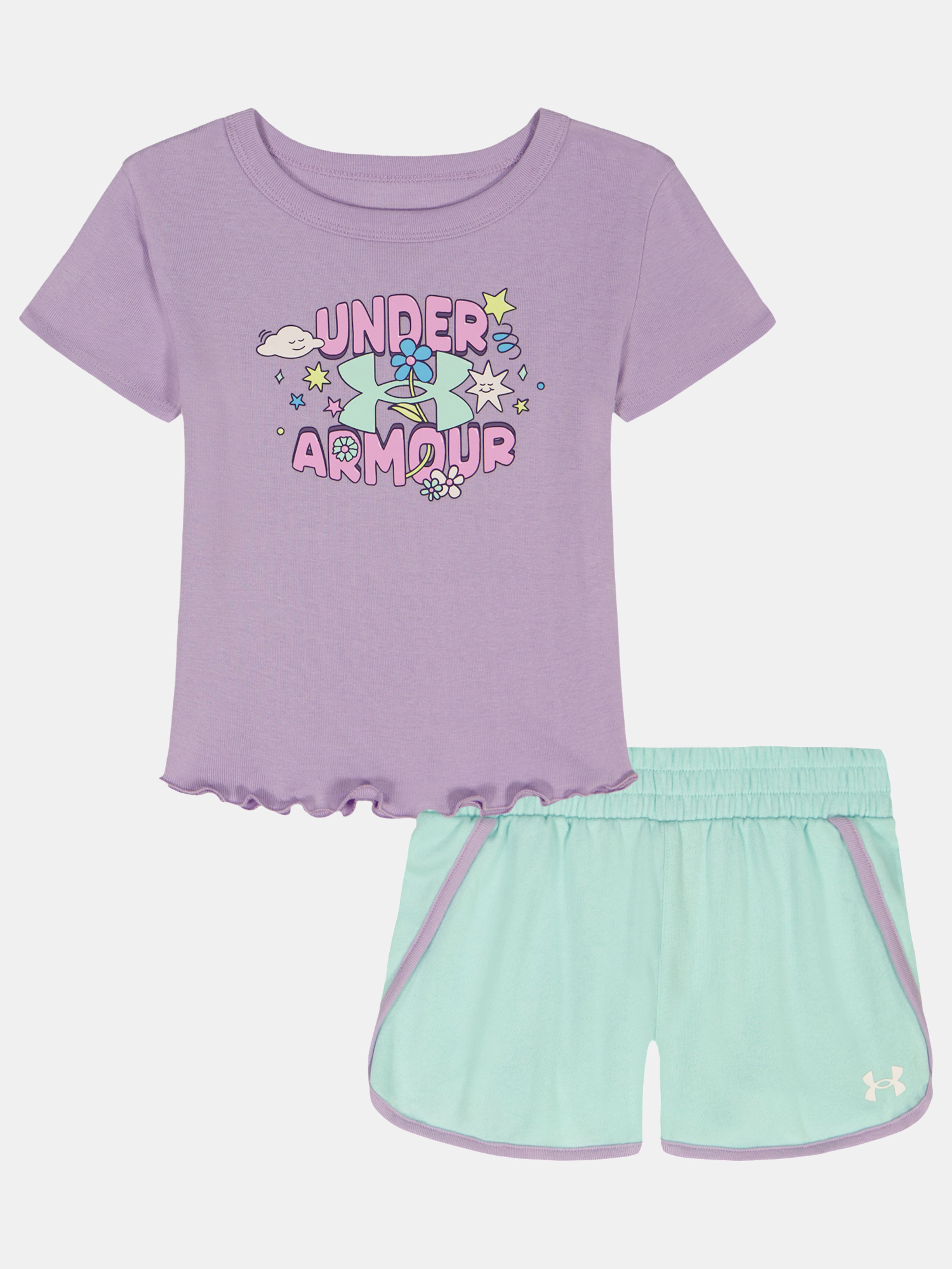Dekliški set Under Armour UA BABY TEE KNIT SHORT SET