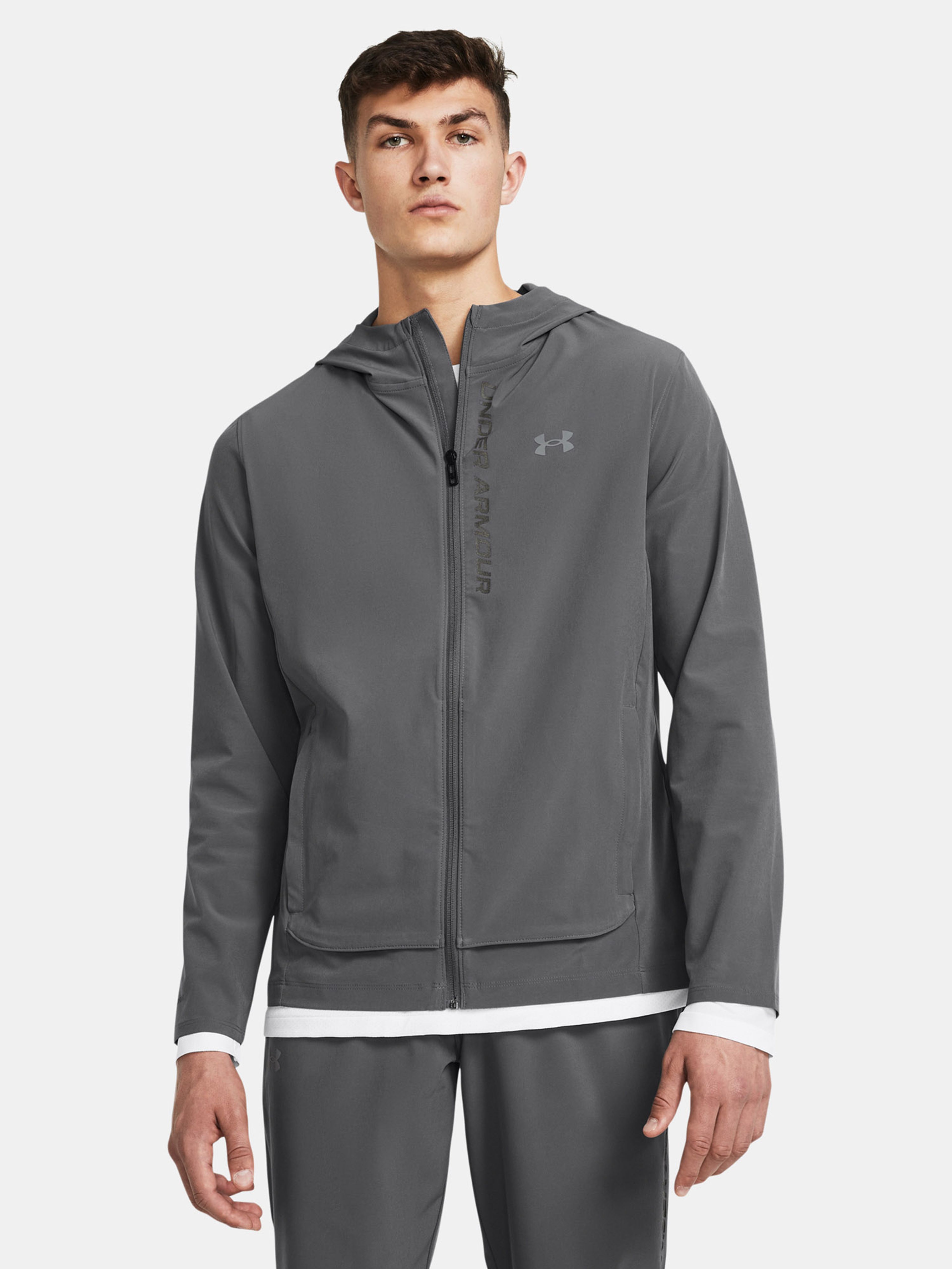 Férfi dzseki Under Armour UA OUTRUN THE STORM JACKET-GRY