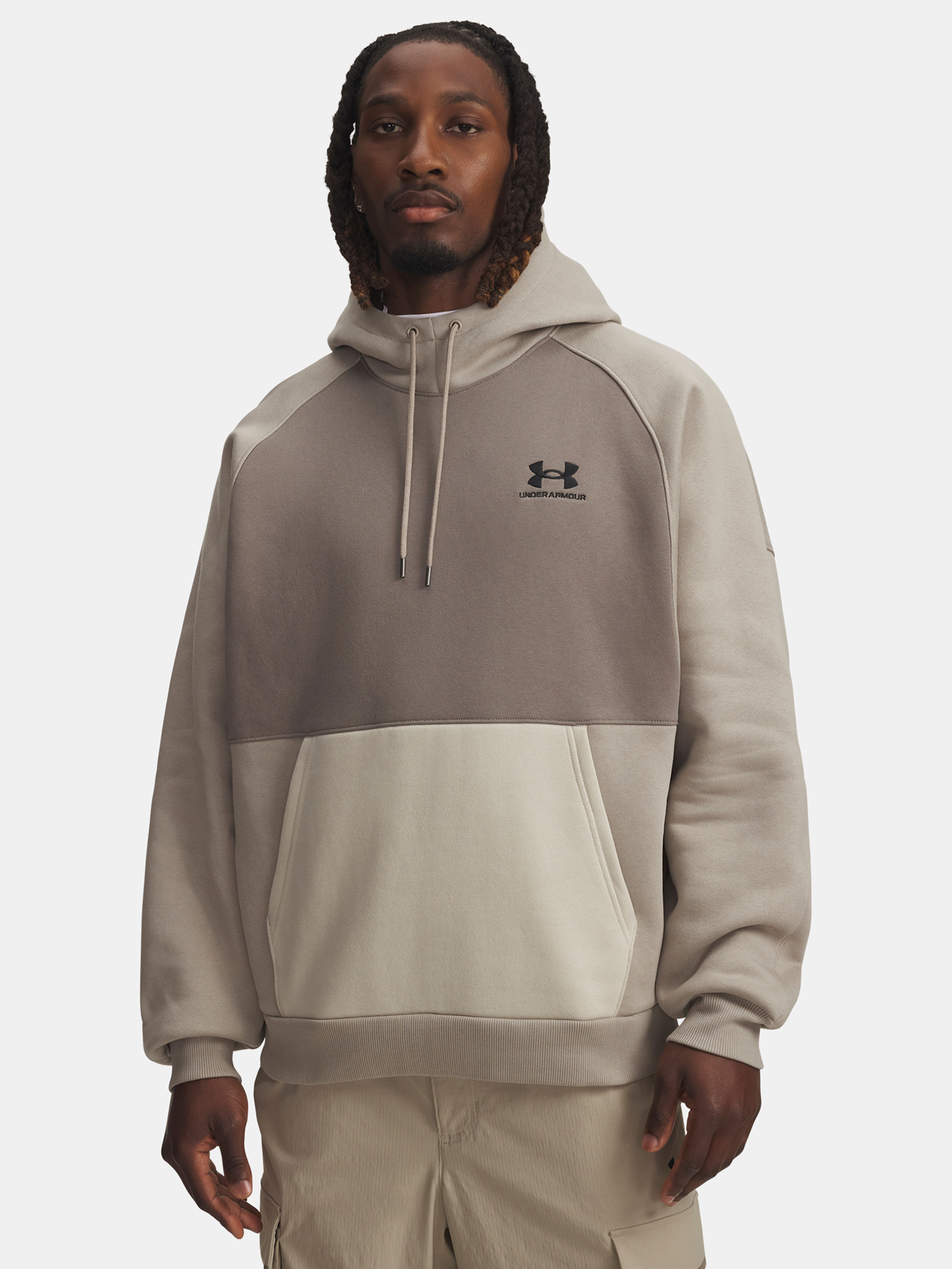 Pánska mikina Under Armour UA Icon HW Colorblocked Hdy-BRN