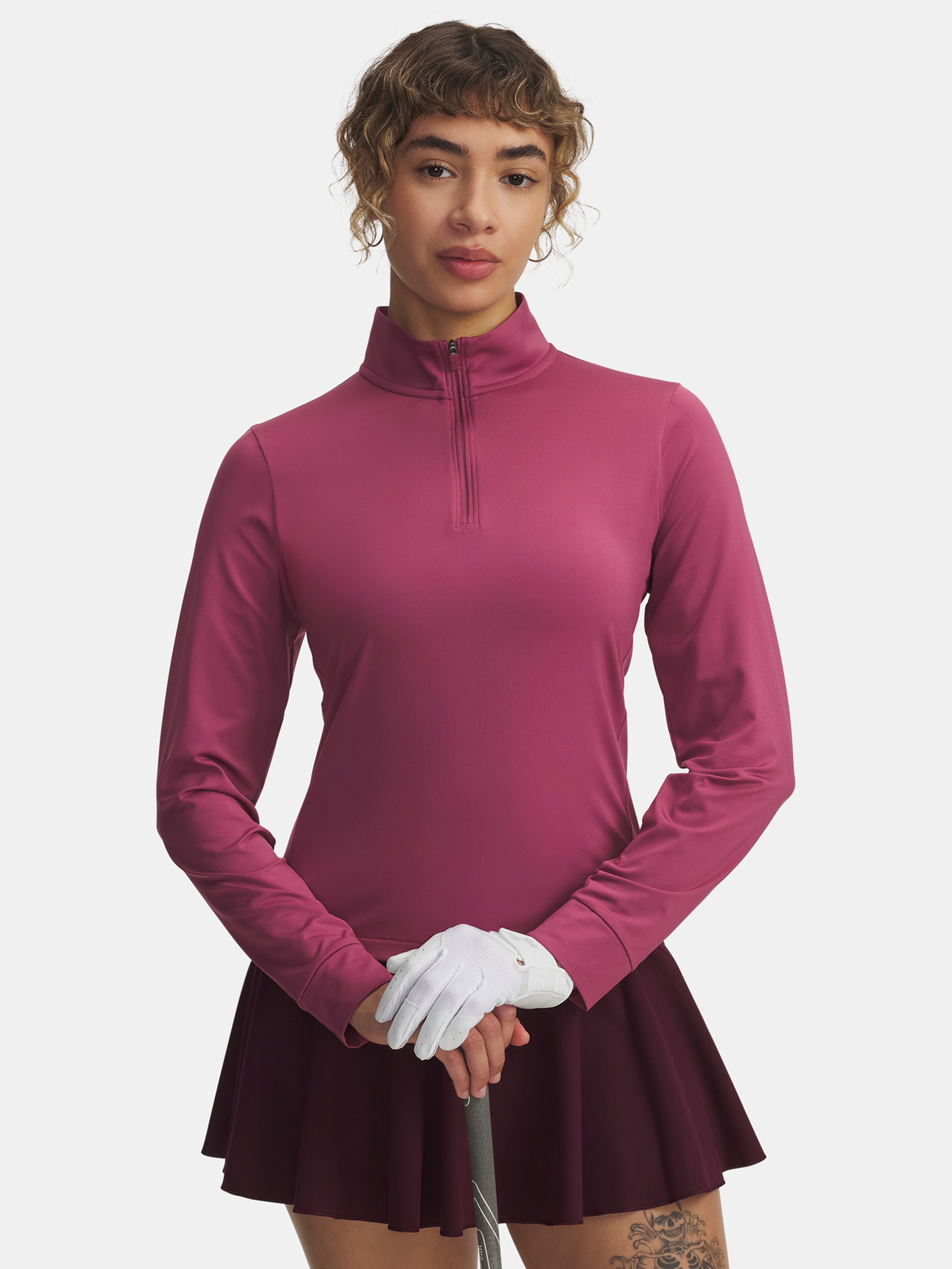 Moteriški marškinėliai Under Armour UA Drive 1/4 Zip-RED
