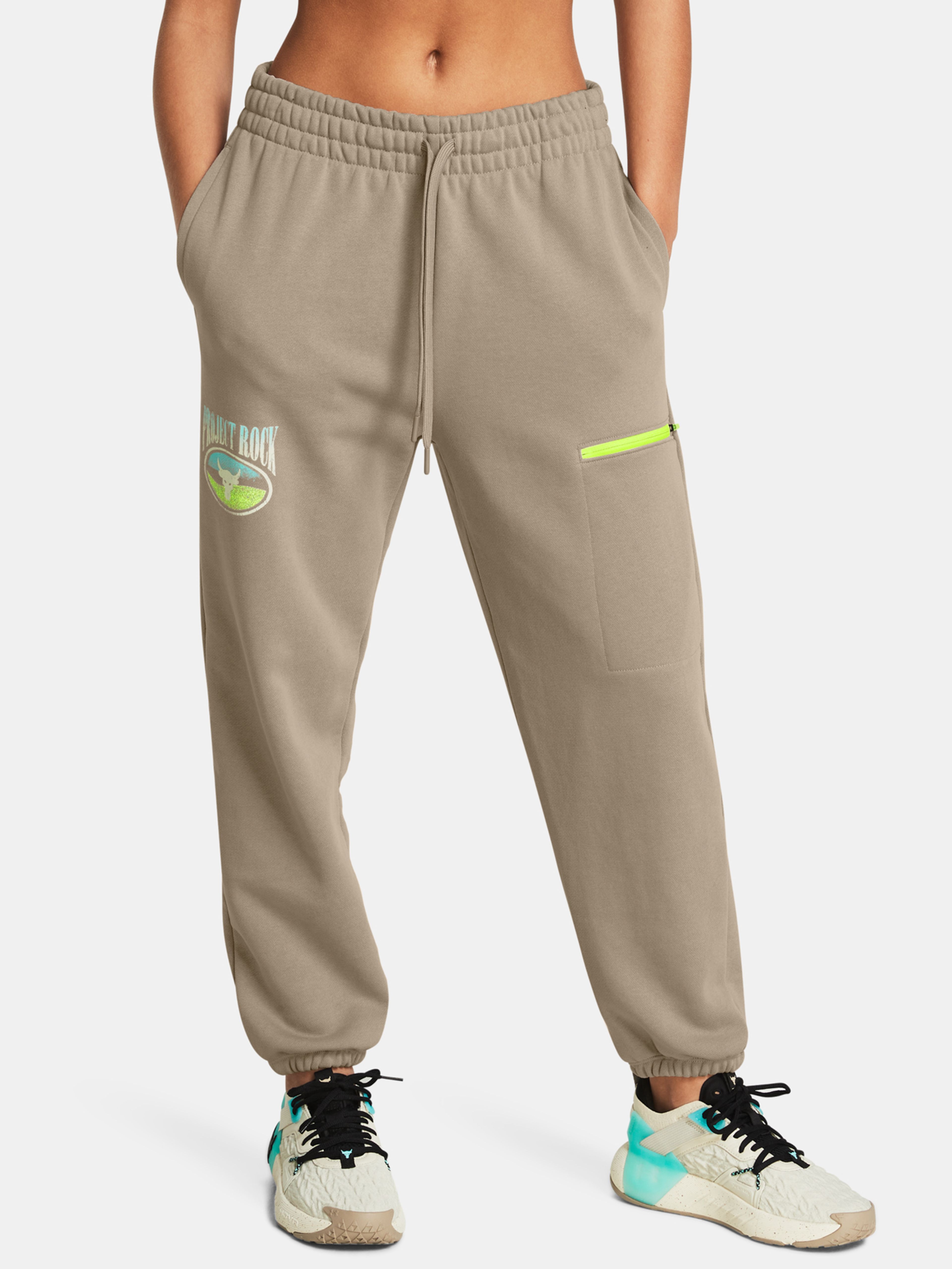 Dámske športové nohavice Under Armour Pjt Rck Q1 HW Terry Pant