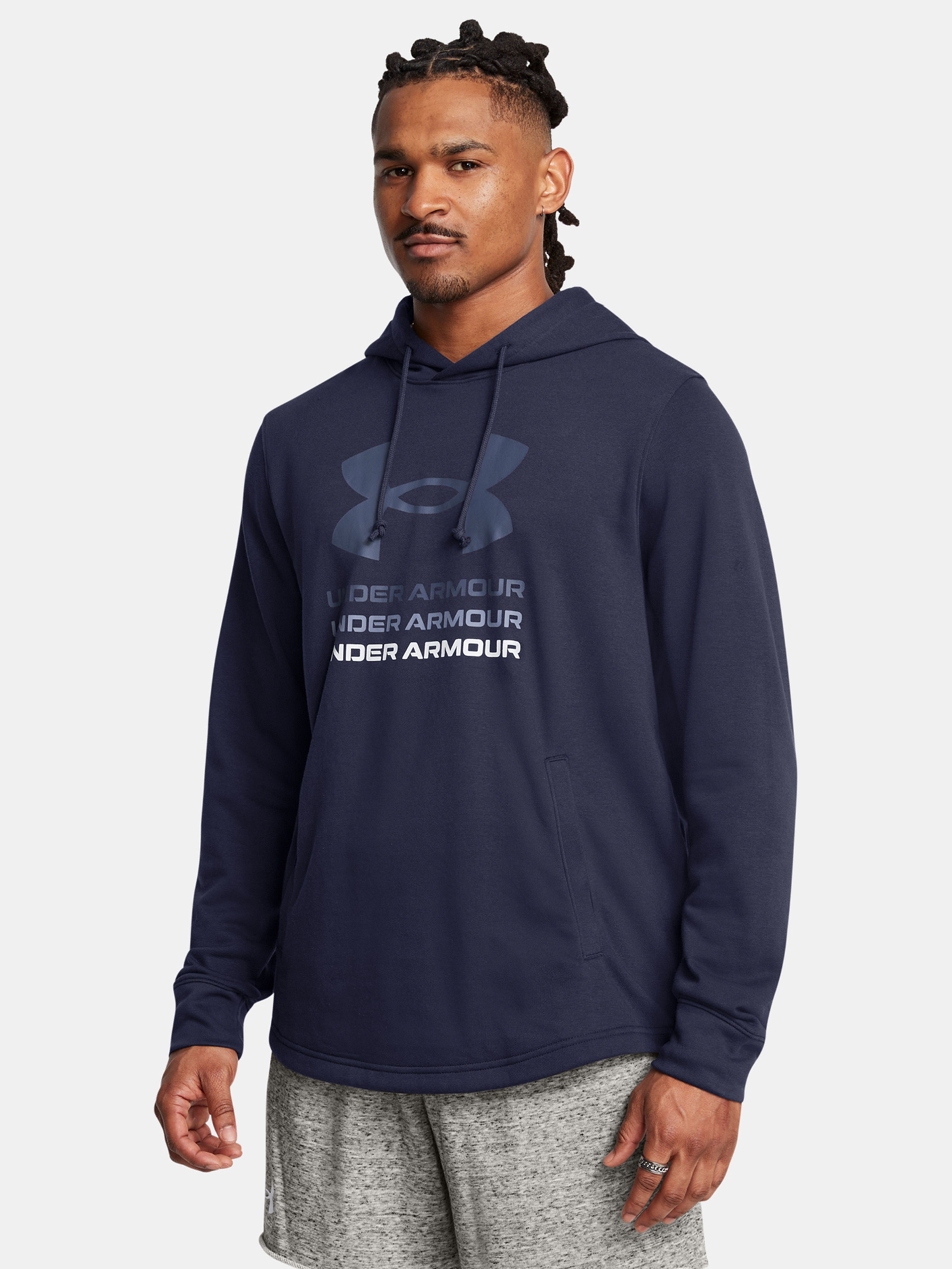 Férfi felső Under Armour UA Rival Terry Graphic Hood