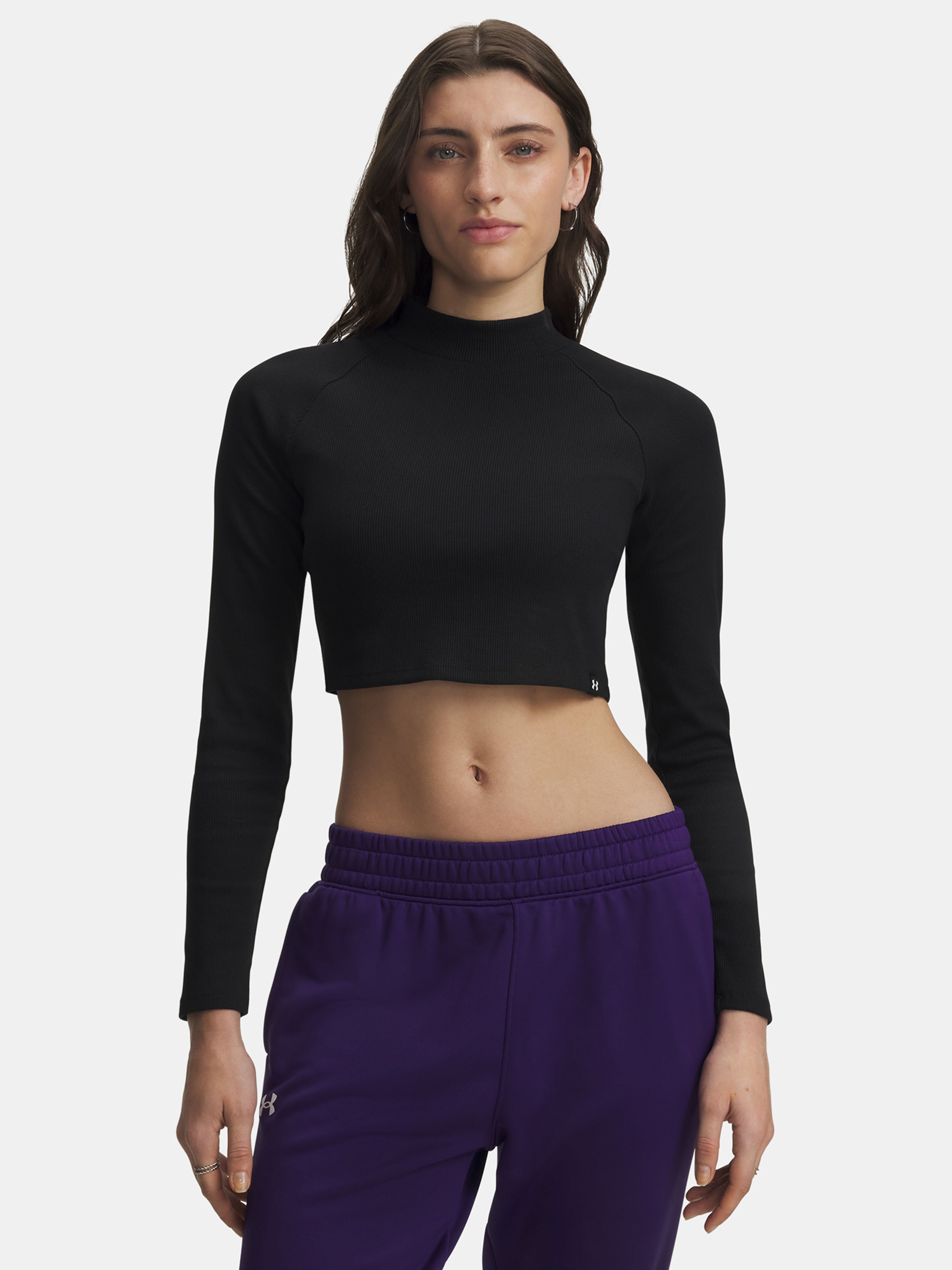 Dámské tričko Under Armour UA RIV RIB MOCK LS - 001