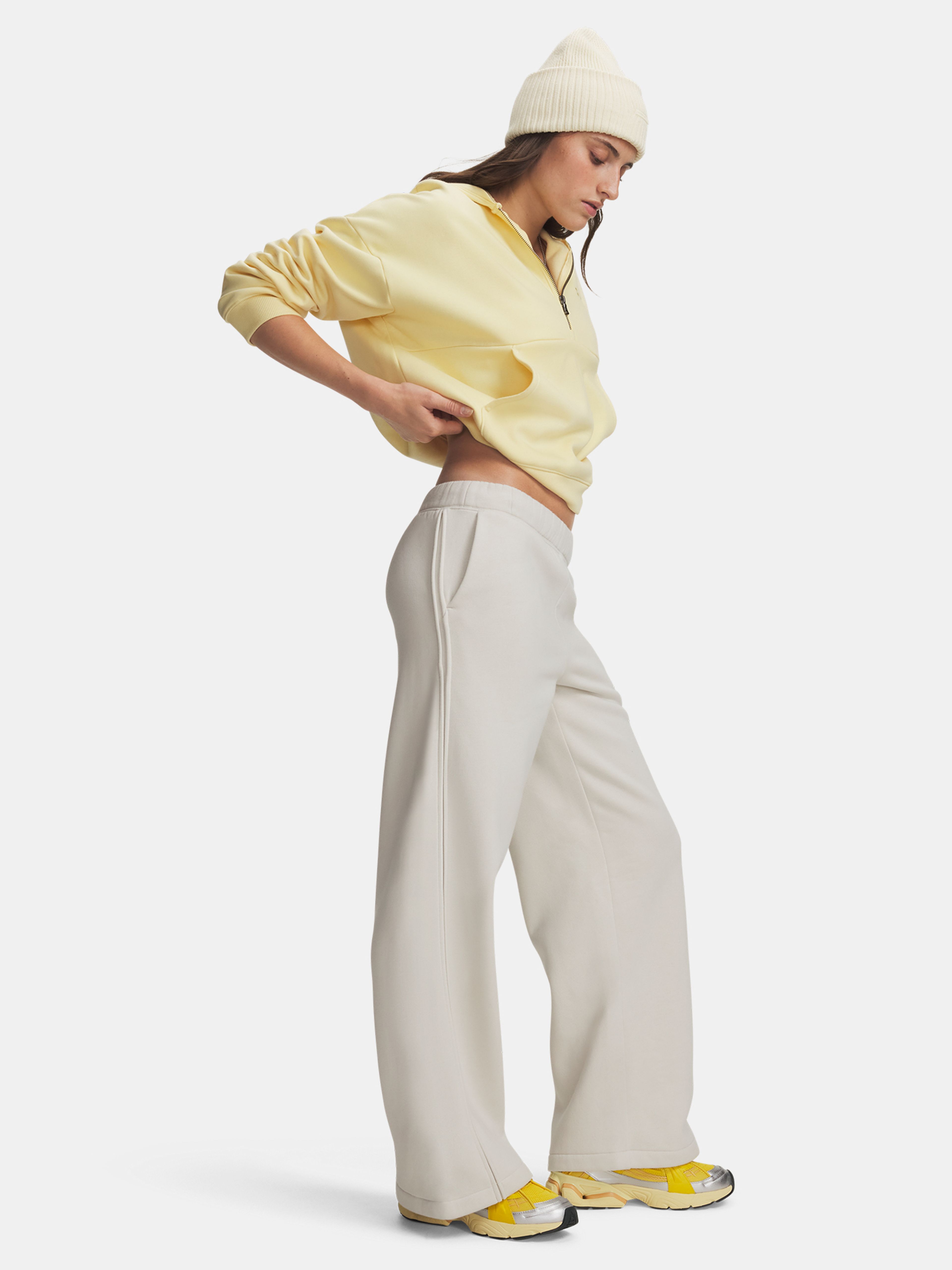 Dámske športové nohavice Under Armour Icon Flc Sama Wide Leg - 004