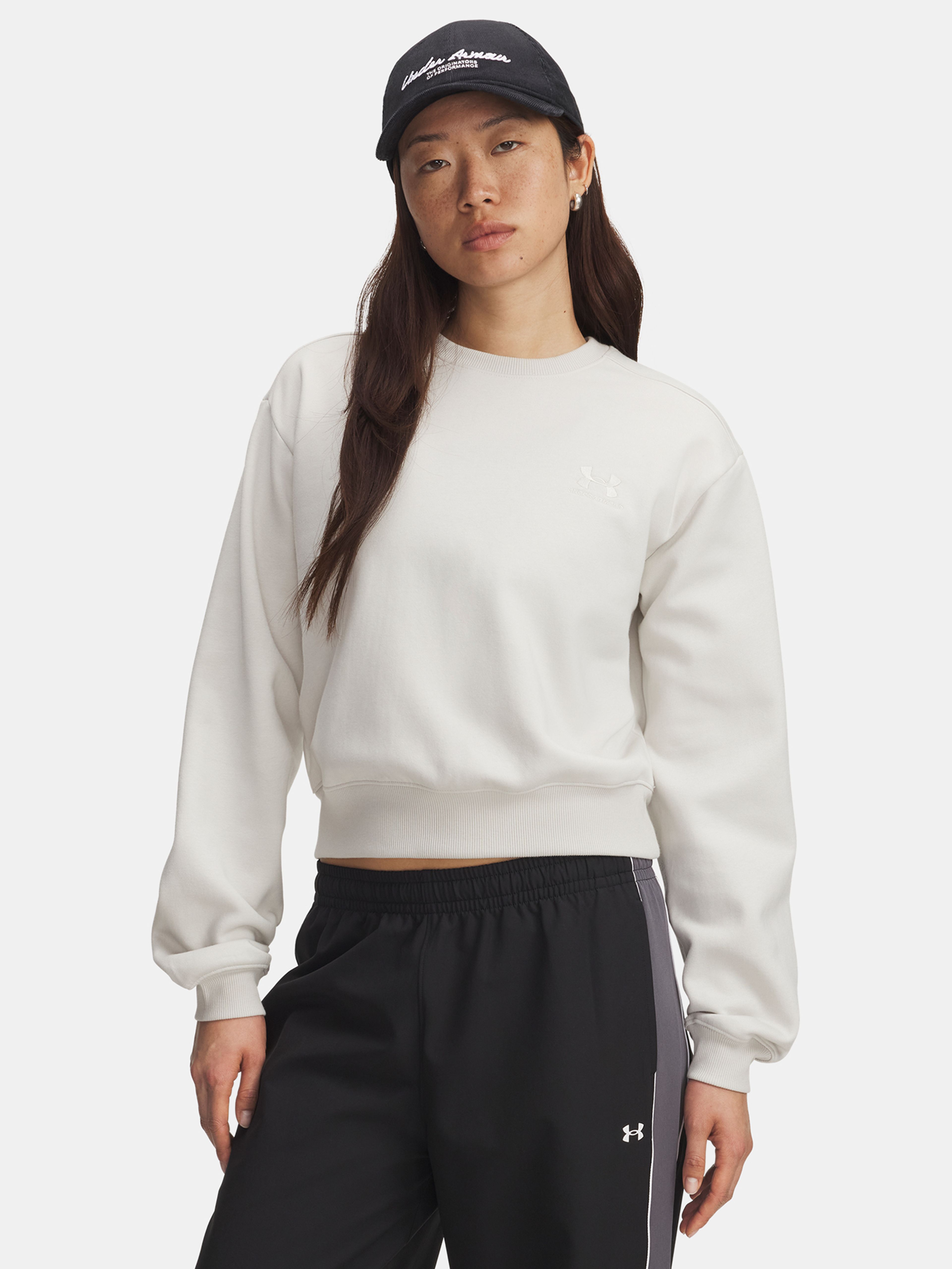 Moteriškas bliuzonas Under Armour UA Icon Vida Flc Crew-WHT