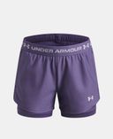 Dívčí kraťasy Under Armour UA Tech Play Up 2n1 Short-BLK-Fialová - 004
