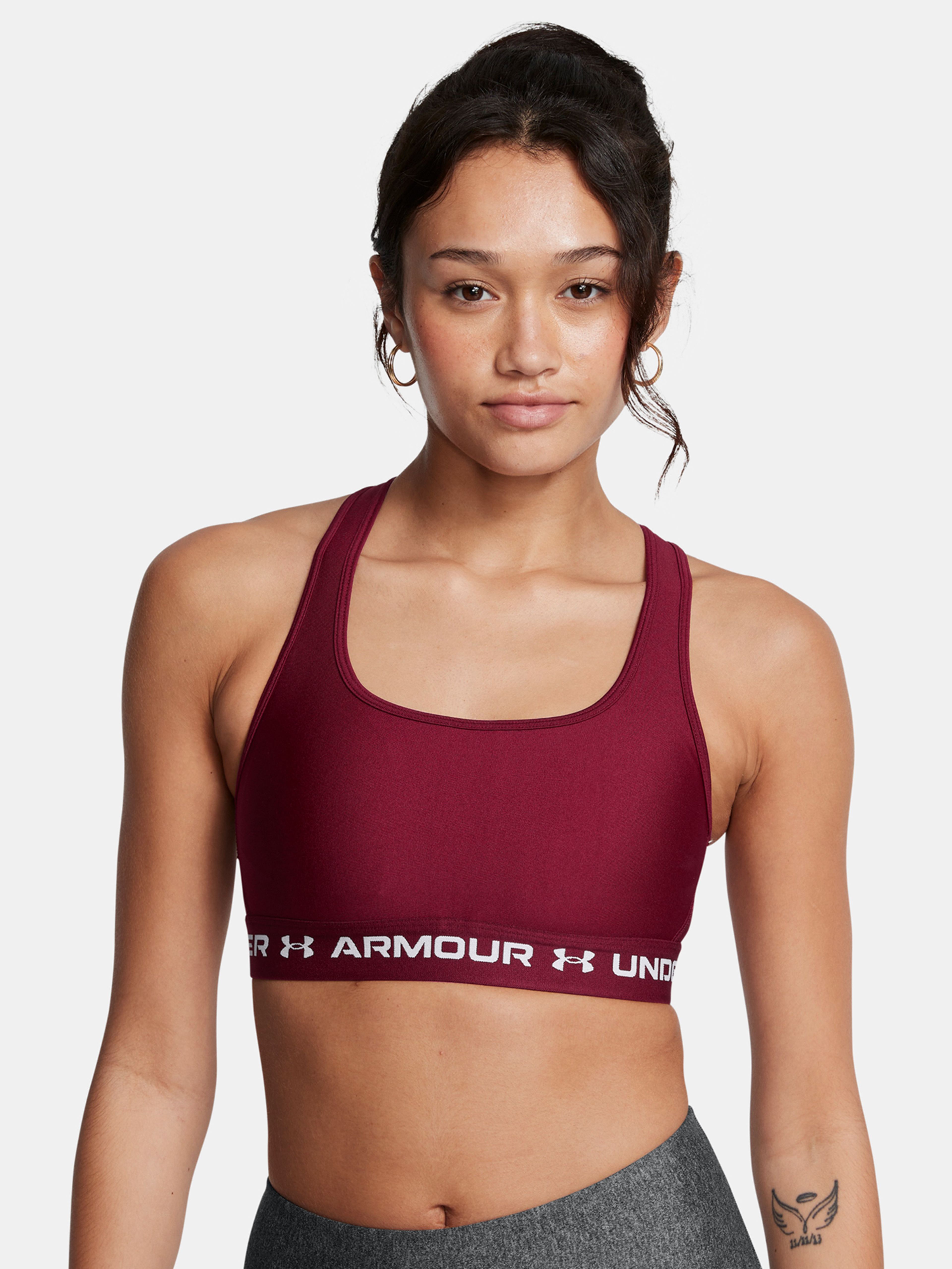 Női melltartó Under Armour Crossback Mid Bra-RED