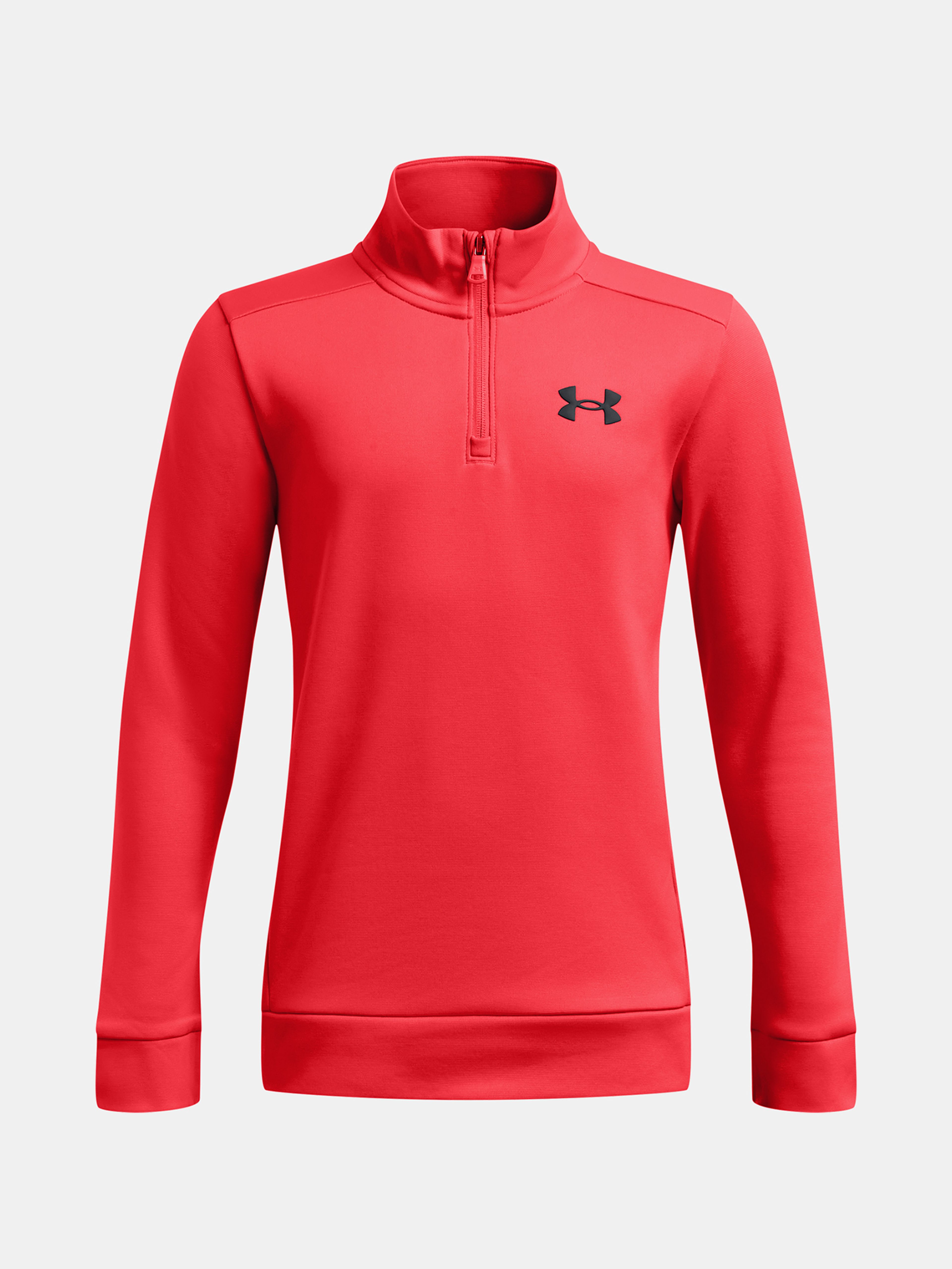 Fiú felső Under Armour UA Armour Fleece 1/4 Zip-RED