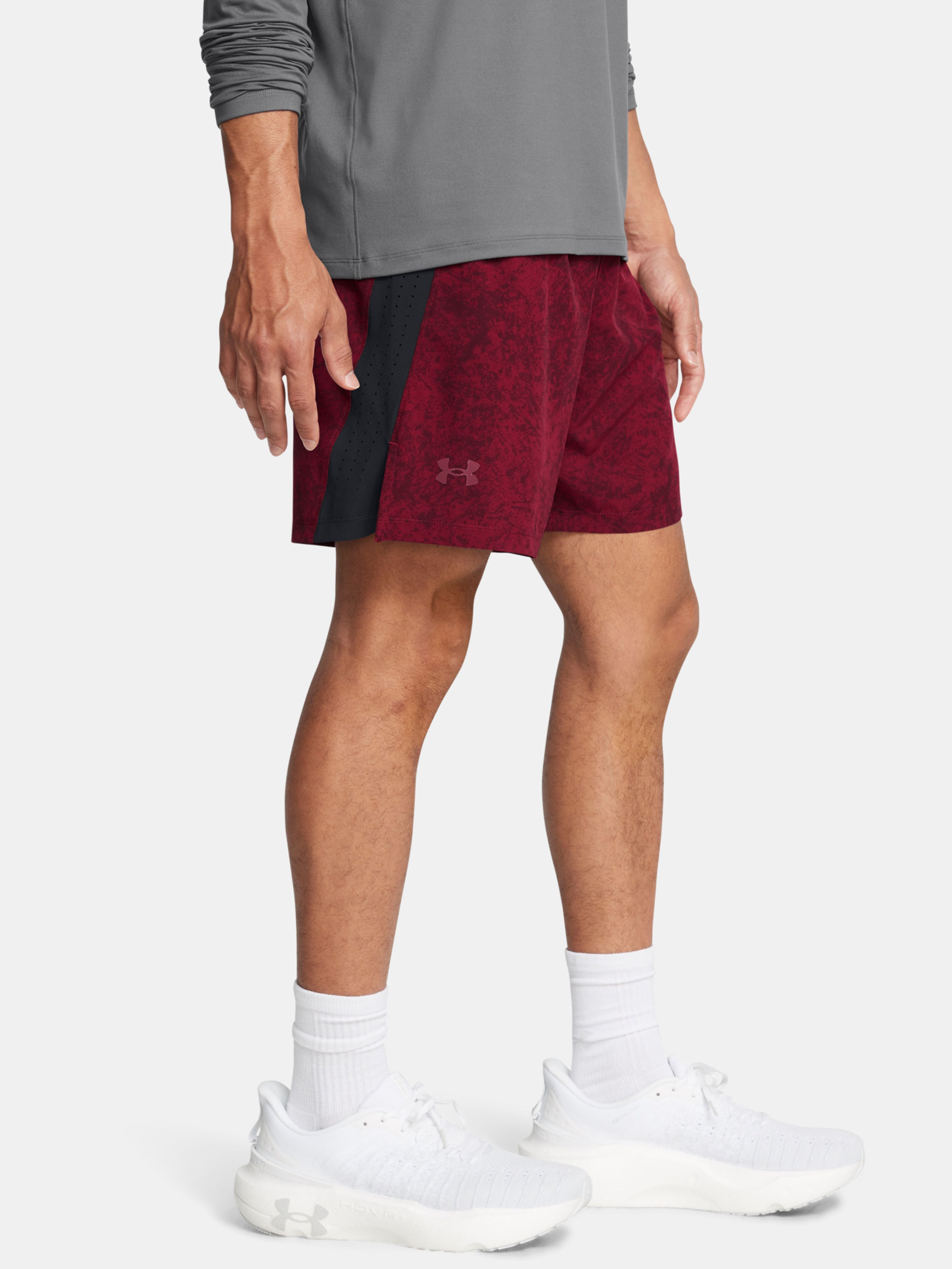 Férfi rövidnadrágok Under Armour UA LAUNCH PRO 7'' PRTD SHORT-RED