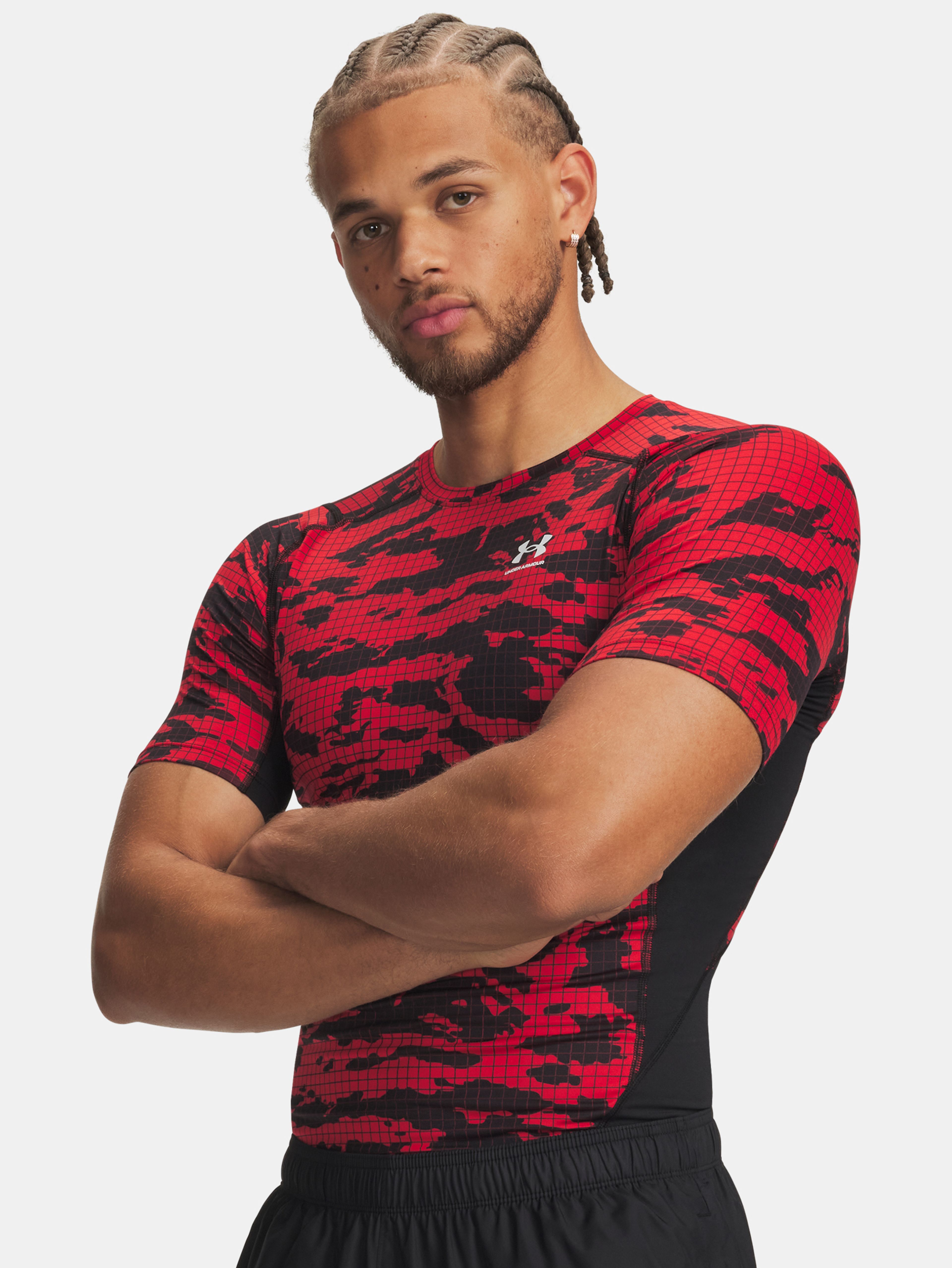 Pánské tričko Under Armour UA HG Printed SS-BLK