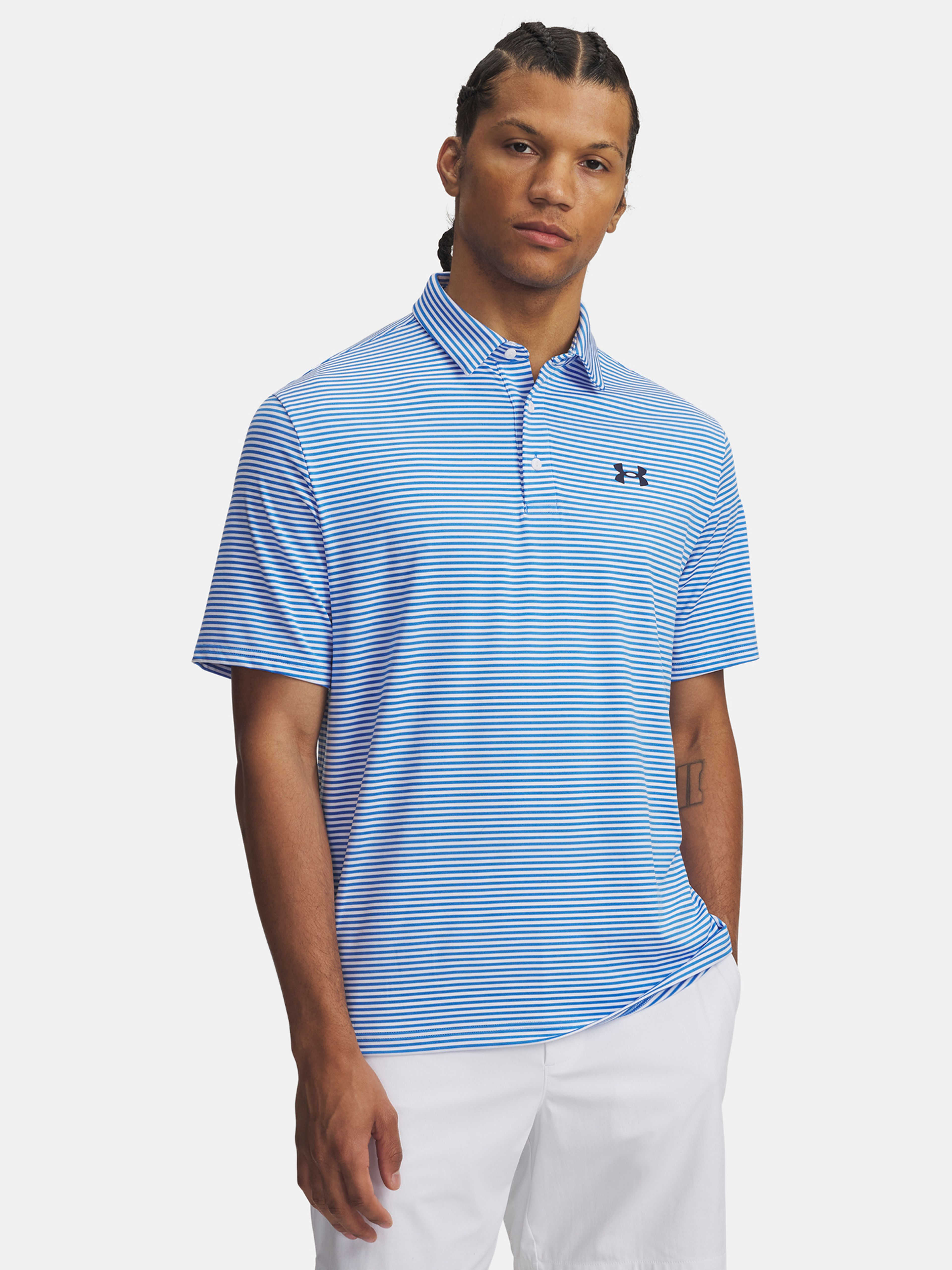 Pánske tričko Under Armour UA Playoff 3.0 Stripe Polo-BLU