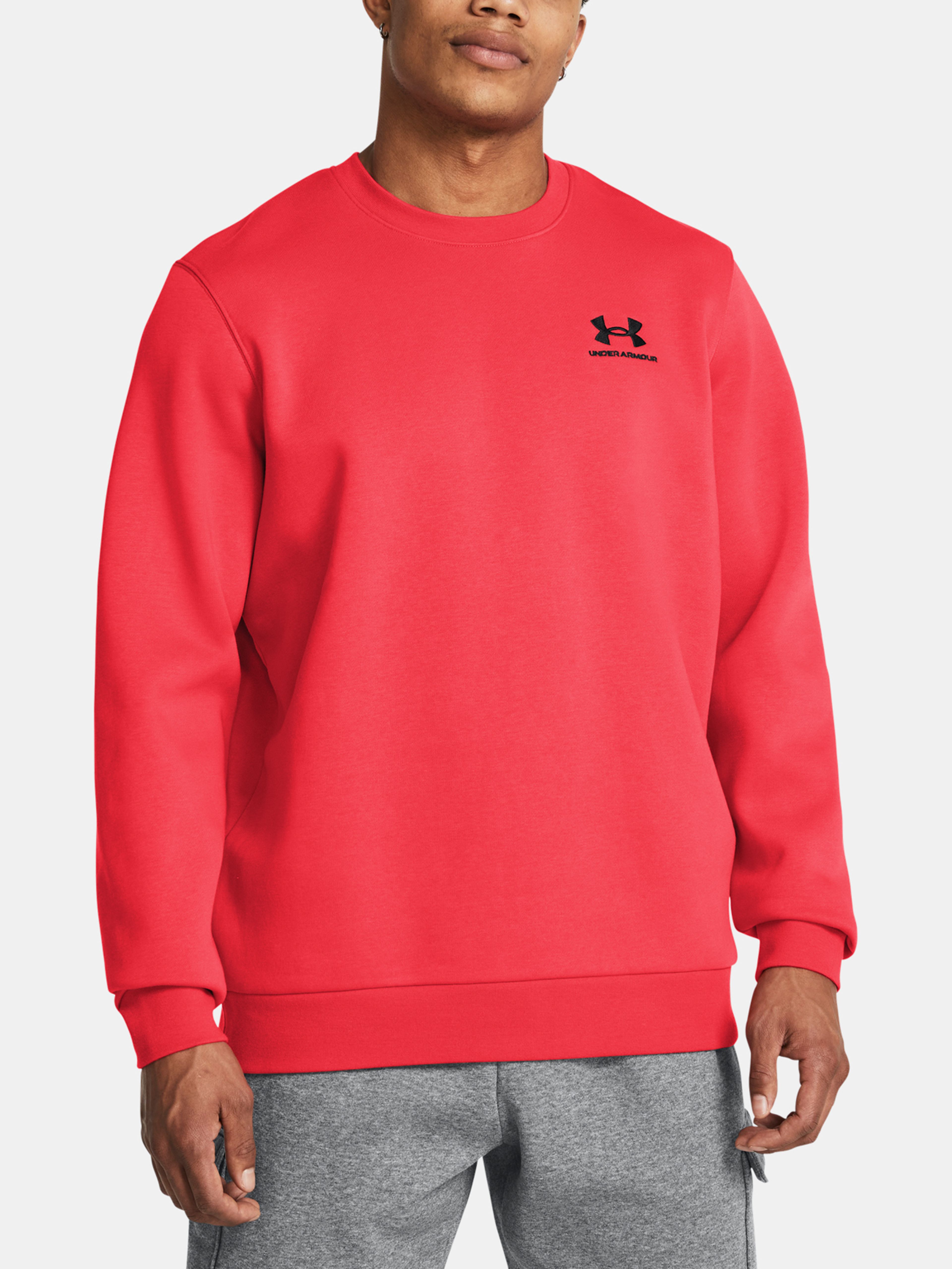 Moški pulover  Under Armour UA Icon Fleece Crew-RED