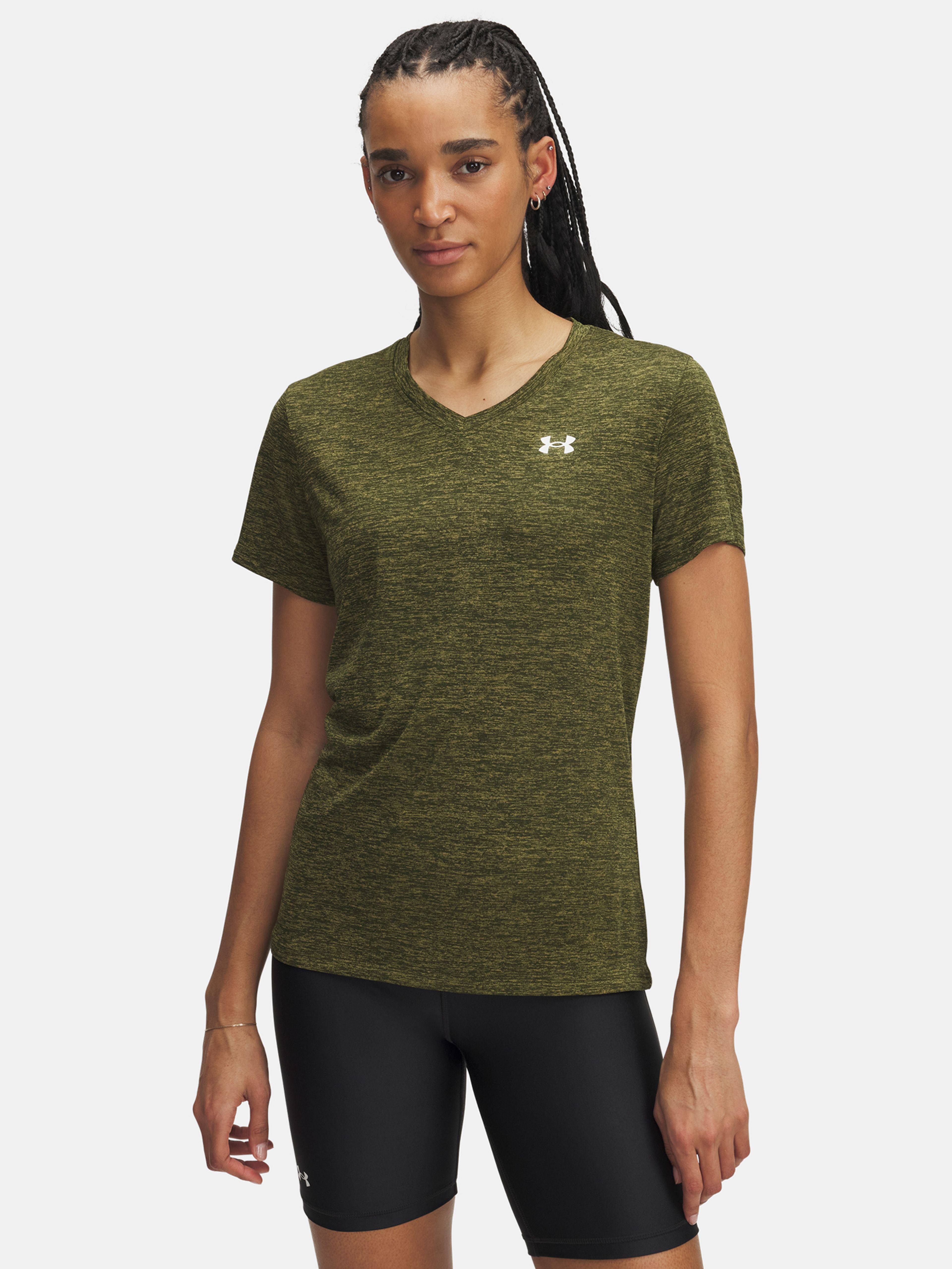 Moteriški marškinėliai Under Armour Tech SSV- Twist-GRN
