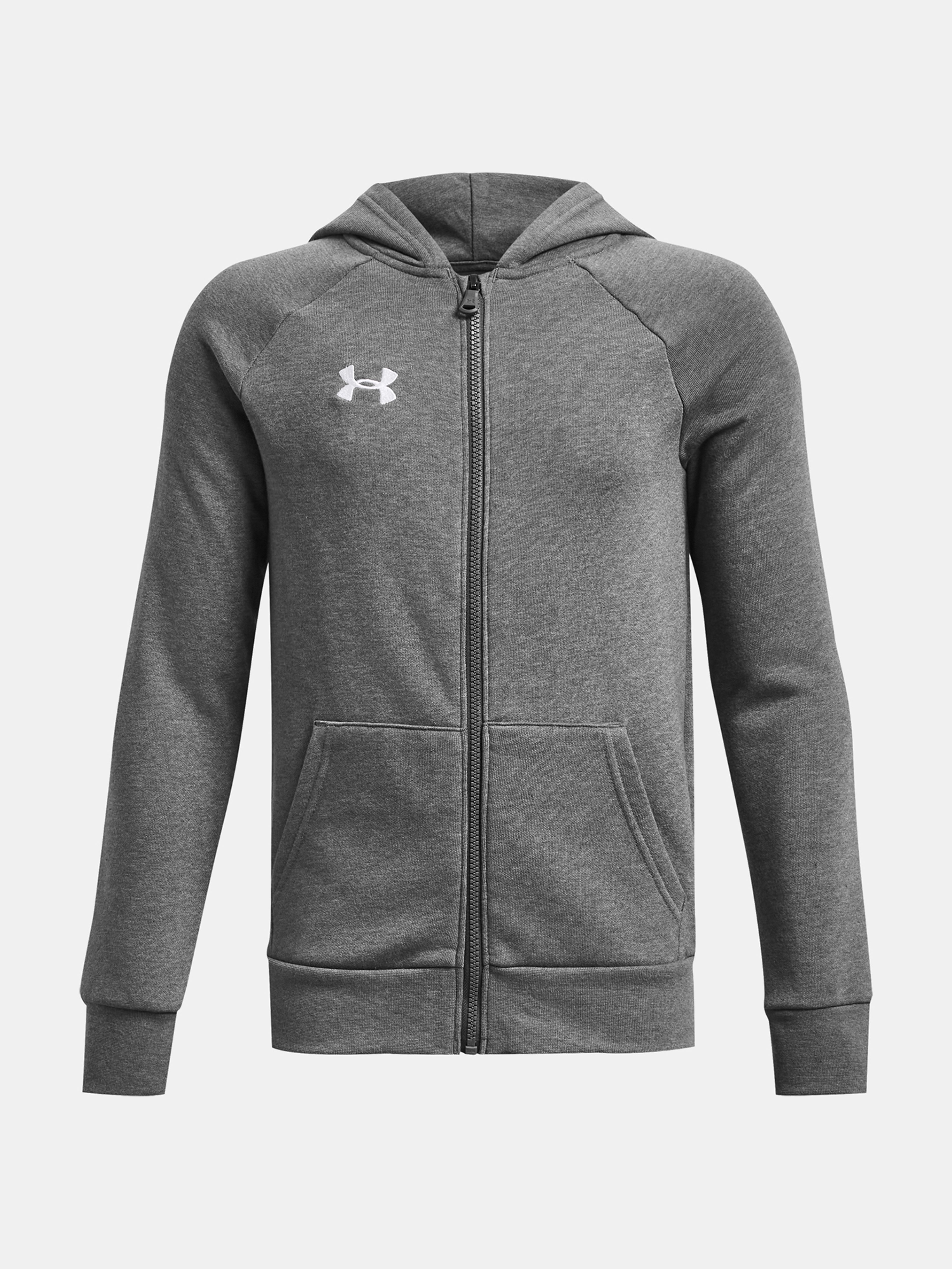 Deški pulover Under Armour UA Rival Fleece FZ Hoodie-GRY