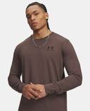 Férfi póló Under Armour UA SPORTSTYLE LEFT CHEST LS-Barna - 004