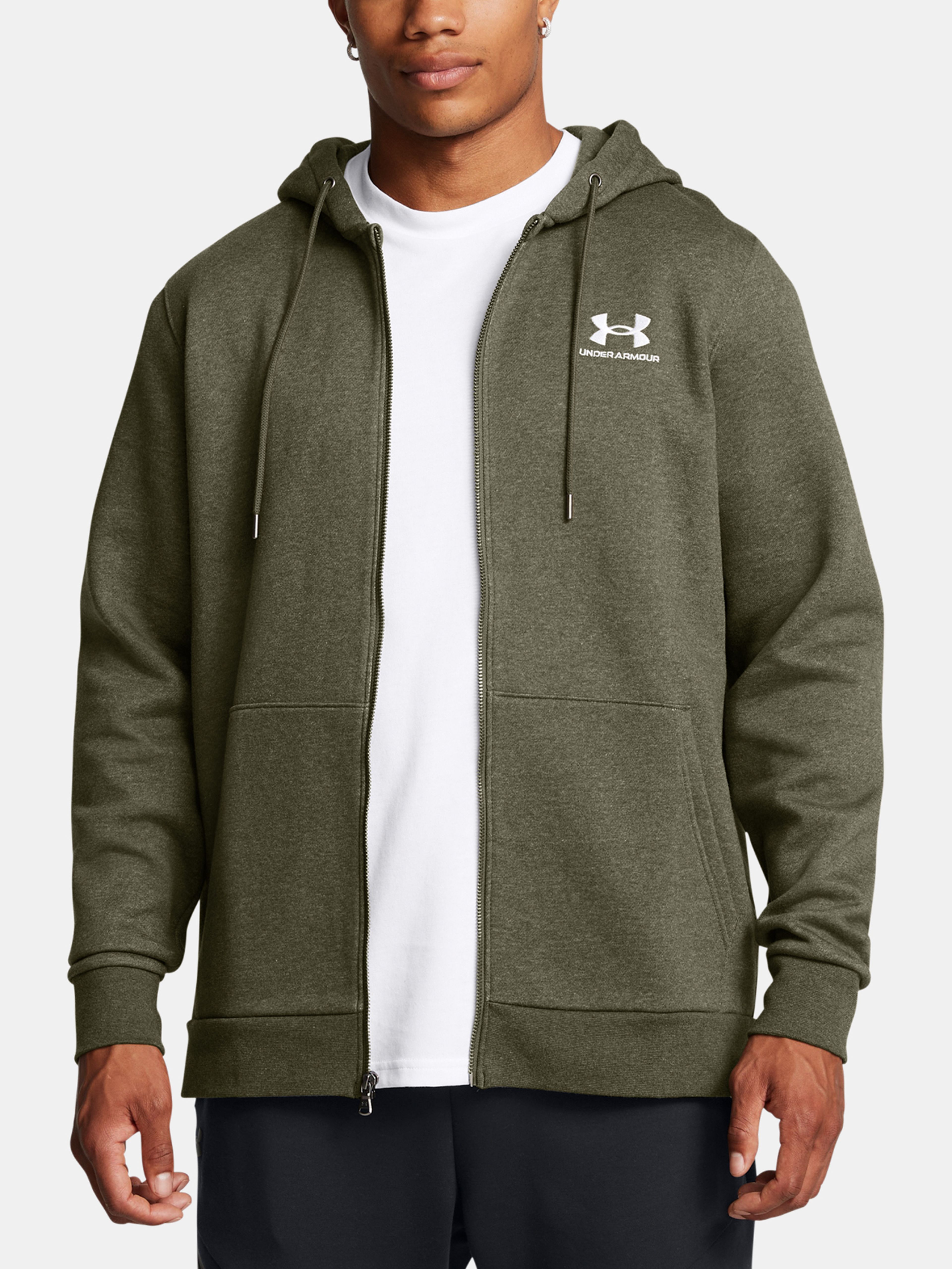 Moški pulover  Under Armour UA Icon Fleece FZ Hood-GRN