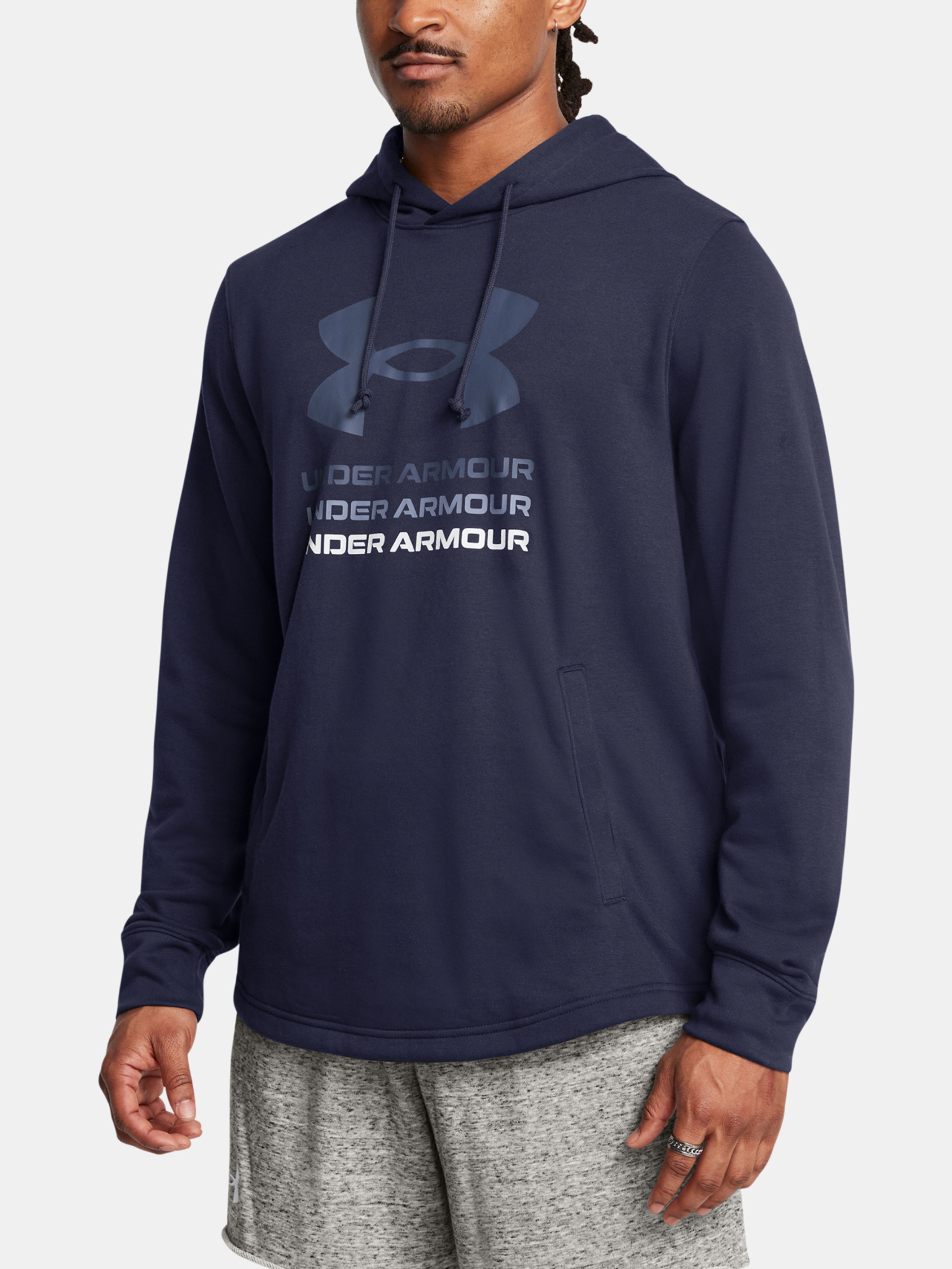 Moški pulover Under Armour UA Rival Terry Graphic Hood