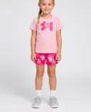 Mergaičių rinkinys Under Armour UA PRINTED BIKE SHORT SET-Rožinė - 001