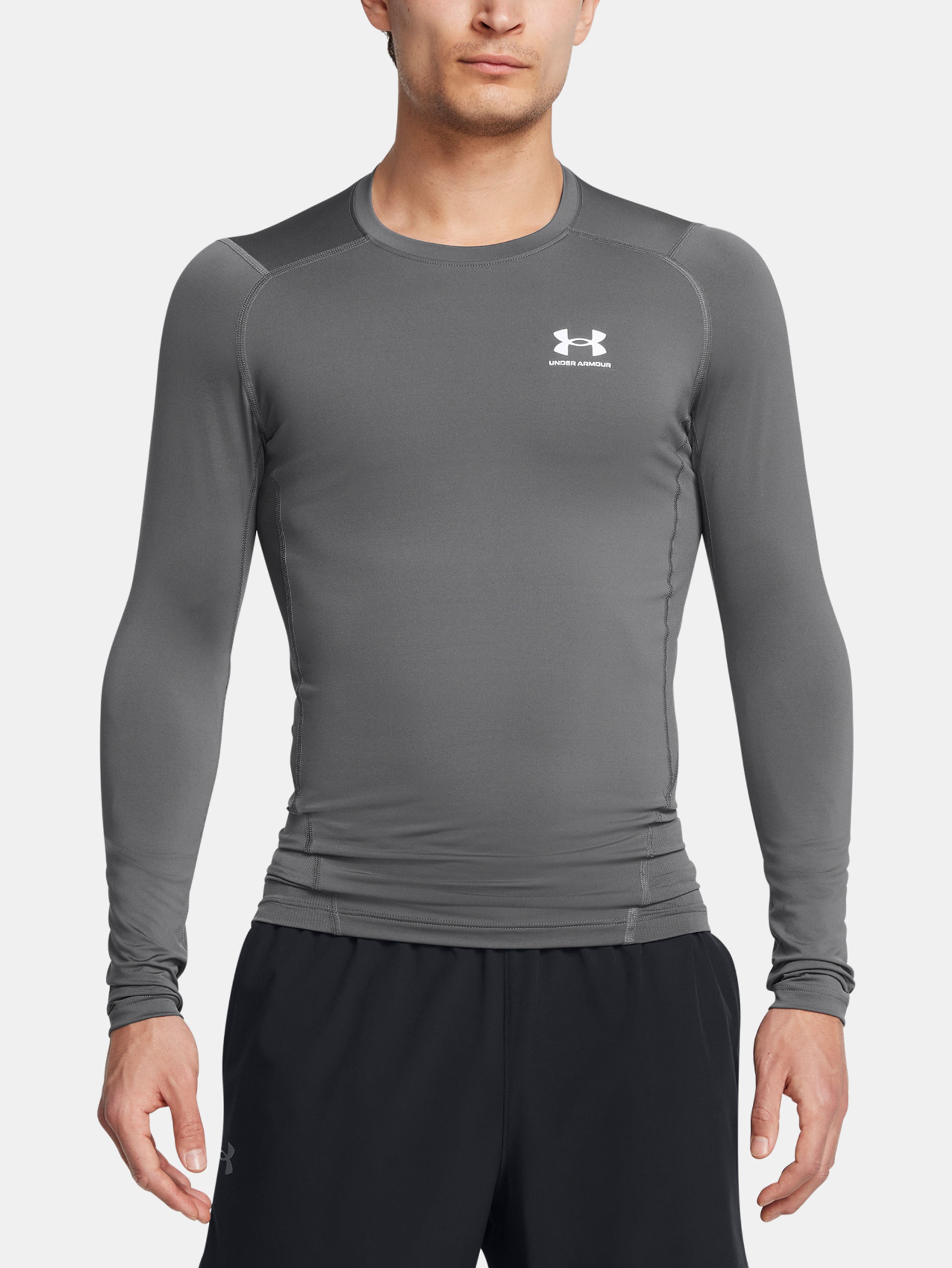 Férfi póló Under Armour UA HG Armour Comp LS-GRY