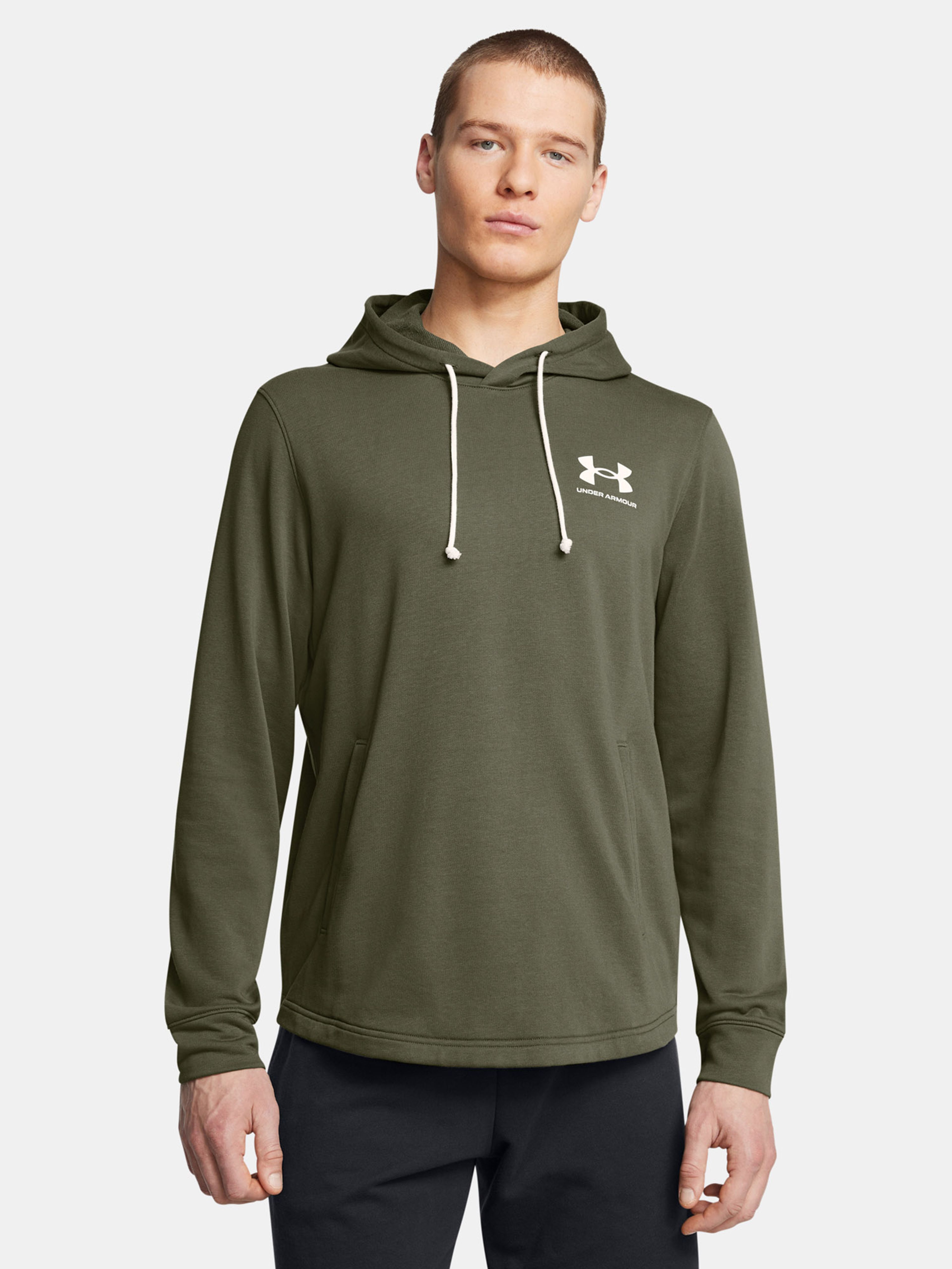 Pánská mikina Under Armour UA Rival Terry LC HD-GRN