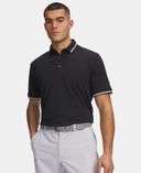 Vyriški marškinėliai Under Armour UA ArmourDry Rib Polo-Juoda - 001