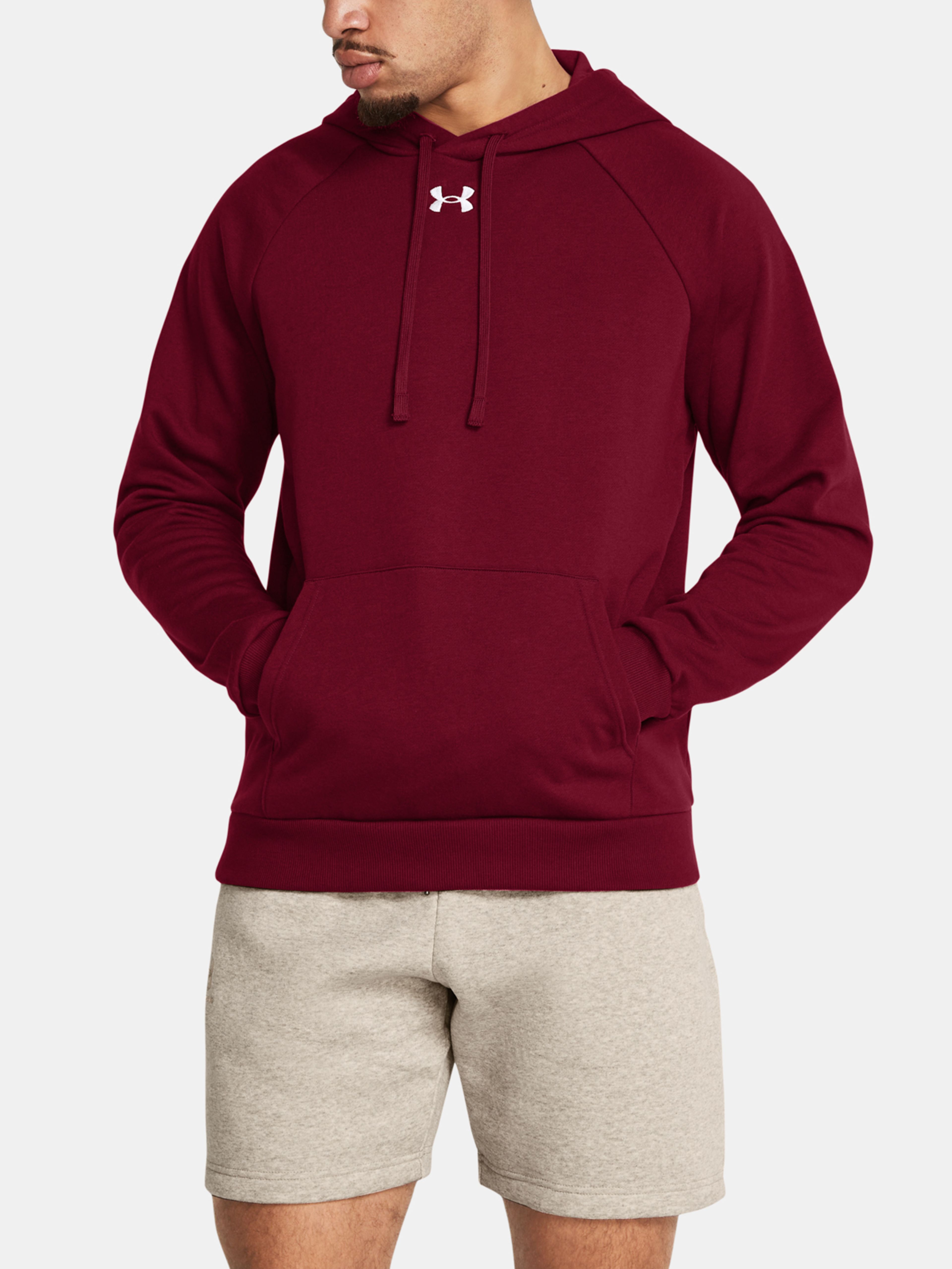 Pánska mikina Under Armour UA Rival Fleece Hoodie-RED