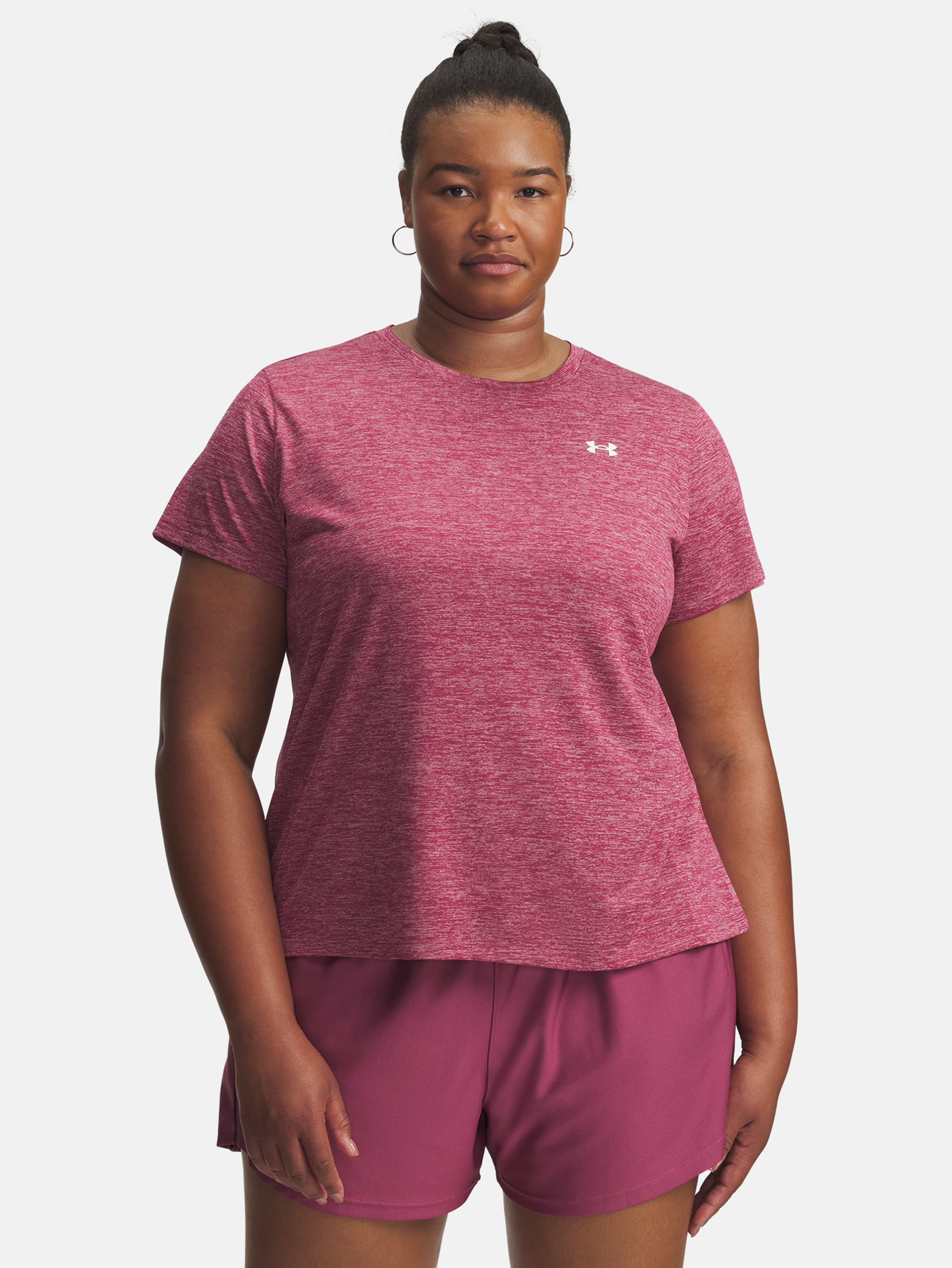 Női póló Under Armour Tech SSC- Twist&-RED