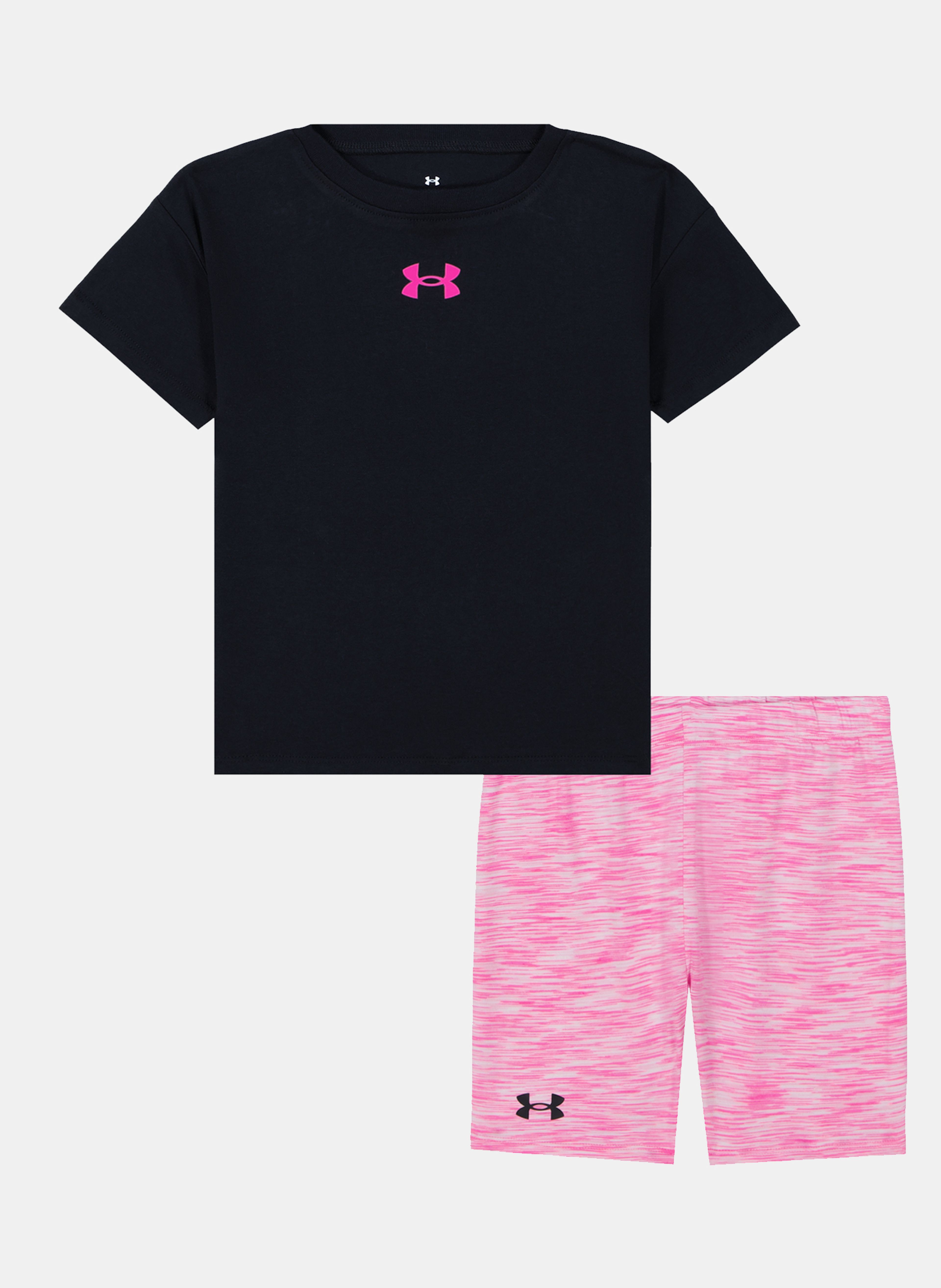 Mergaičių rinkinys Under Armour UA TWIST BIKE SHORT SET-BLK - 002