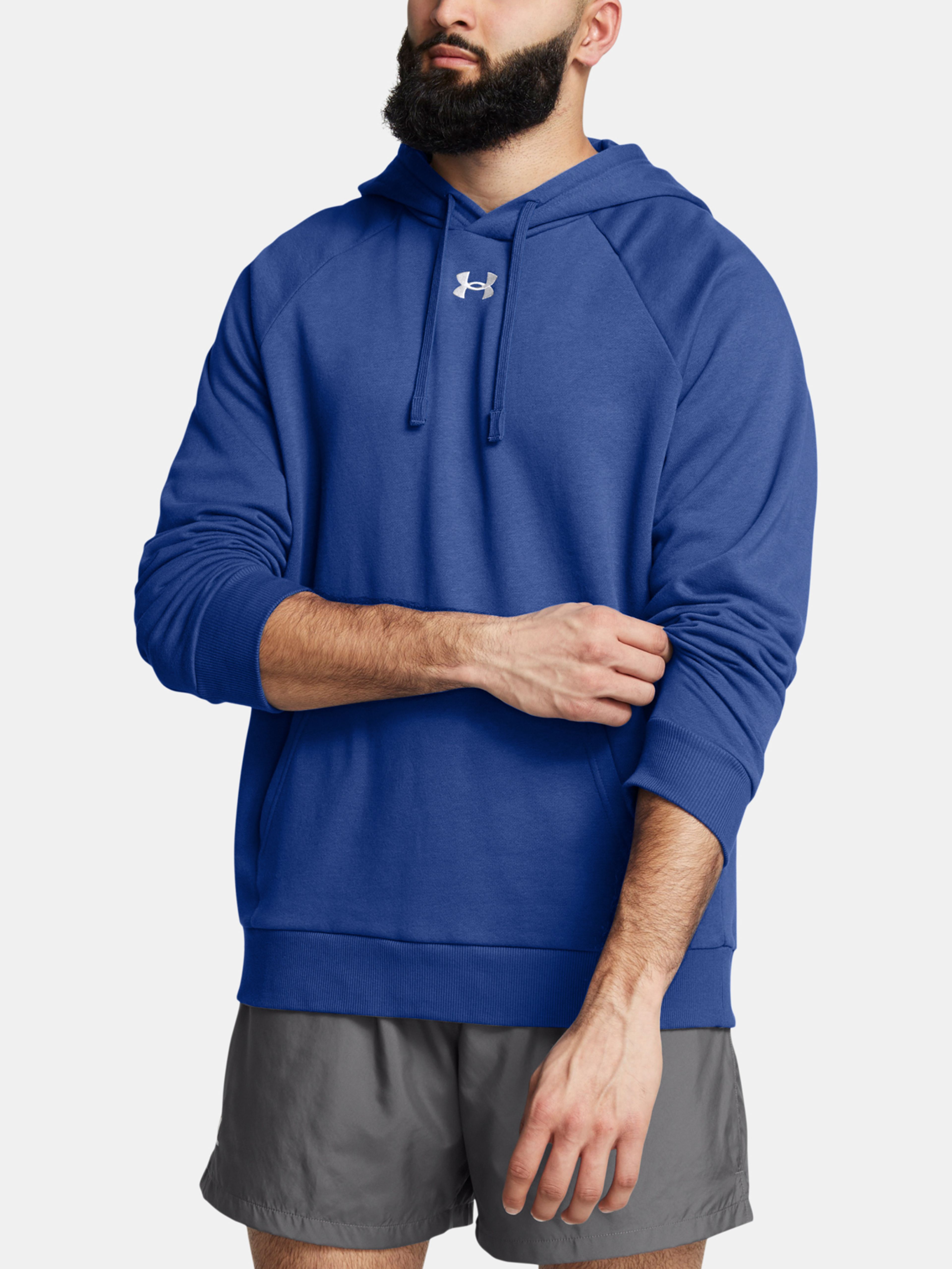 Pánska mikina Under Armour UA Rival Fleece Hoodie-BLU