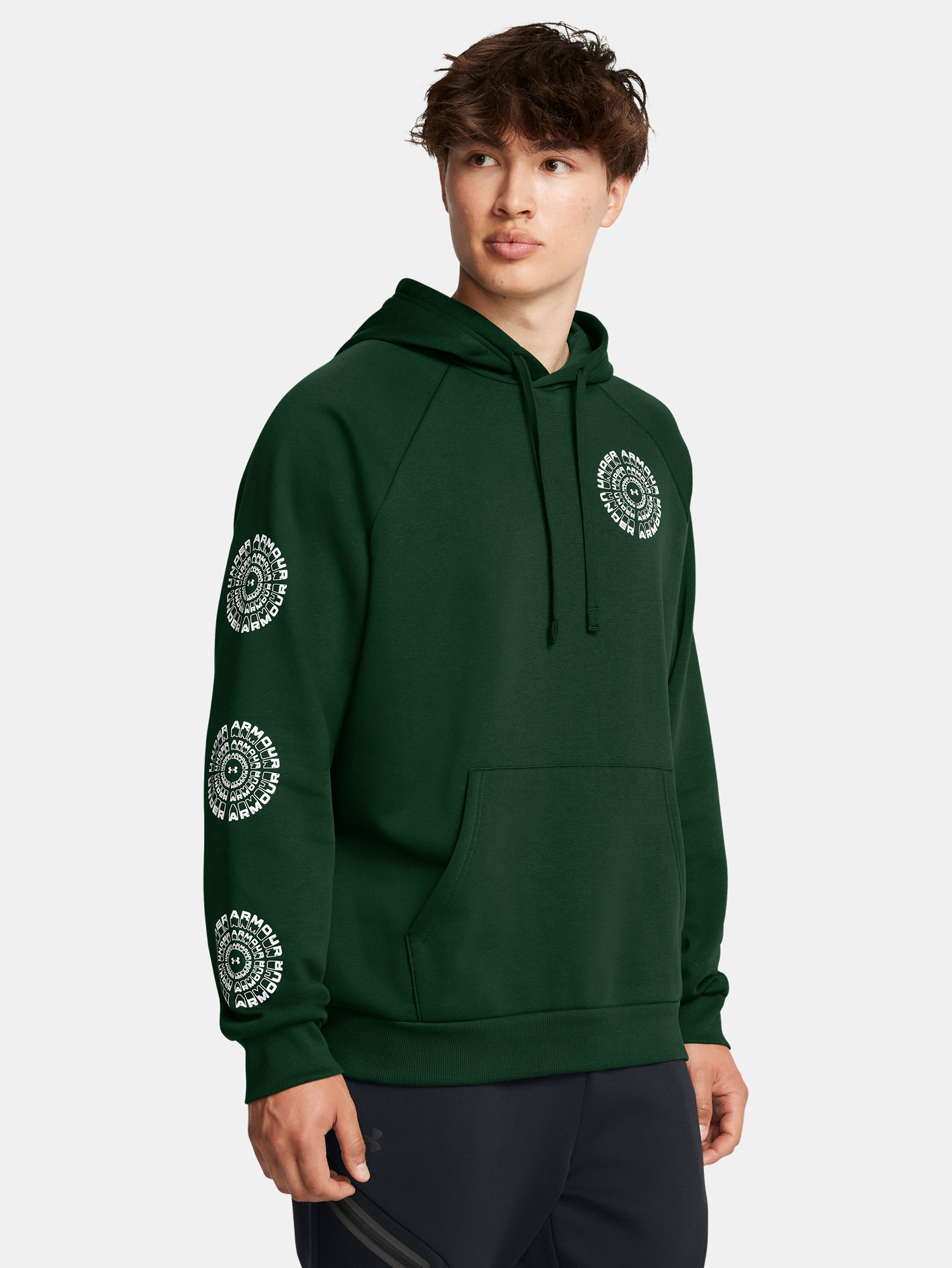 Férfi felső Under Armour UA Rival Fleece HBR Logo HD-GRN