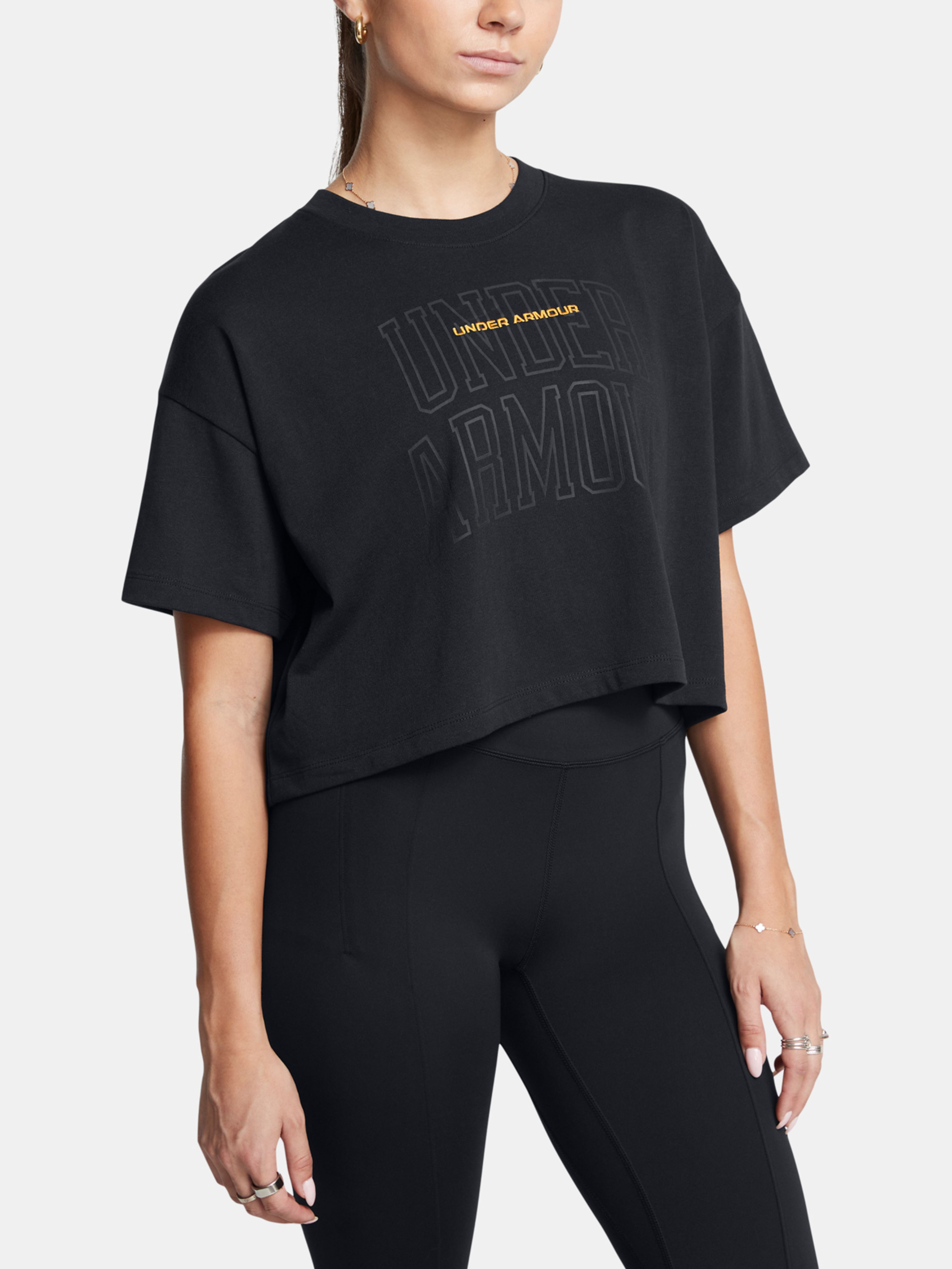 Női póló Under Armour UA W VARSITY MIX HW SS CROP