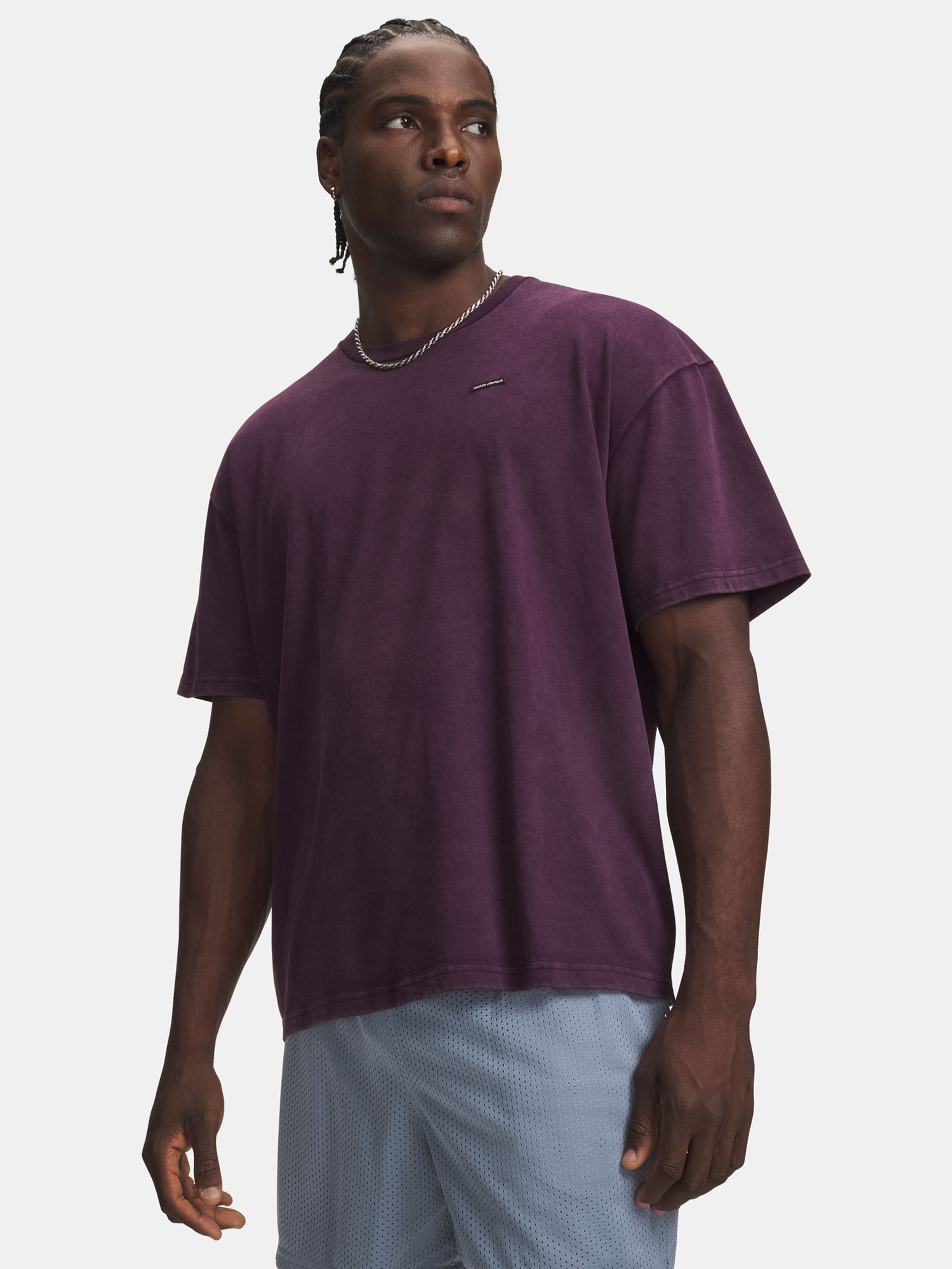 Férfi póló Under Armour UA M HWT OS WASH SS - 001