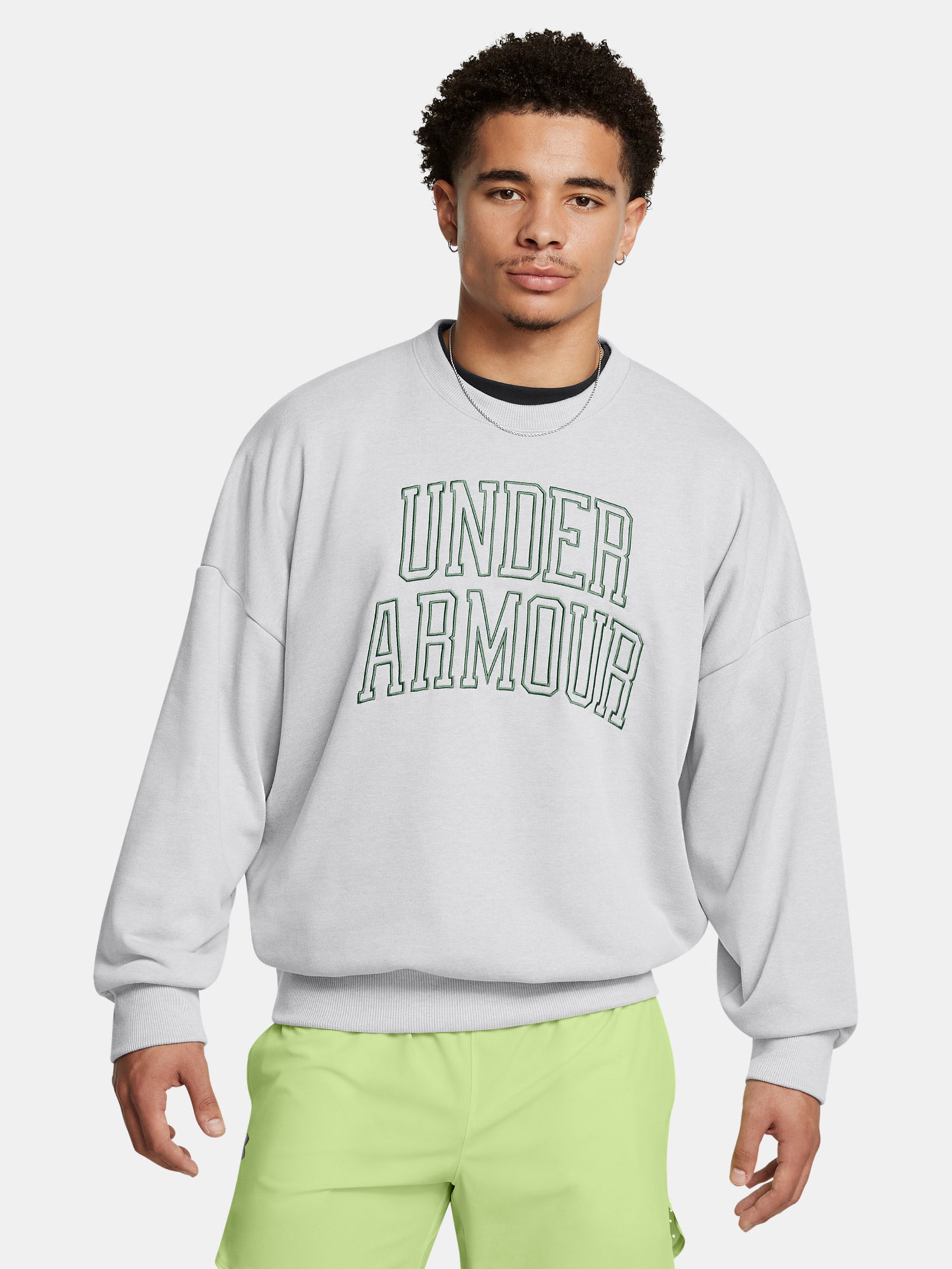 Pánská mikina Under Armour UA Icon HWT Terry OS Crew-GRY