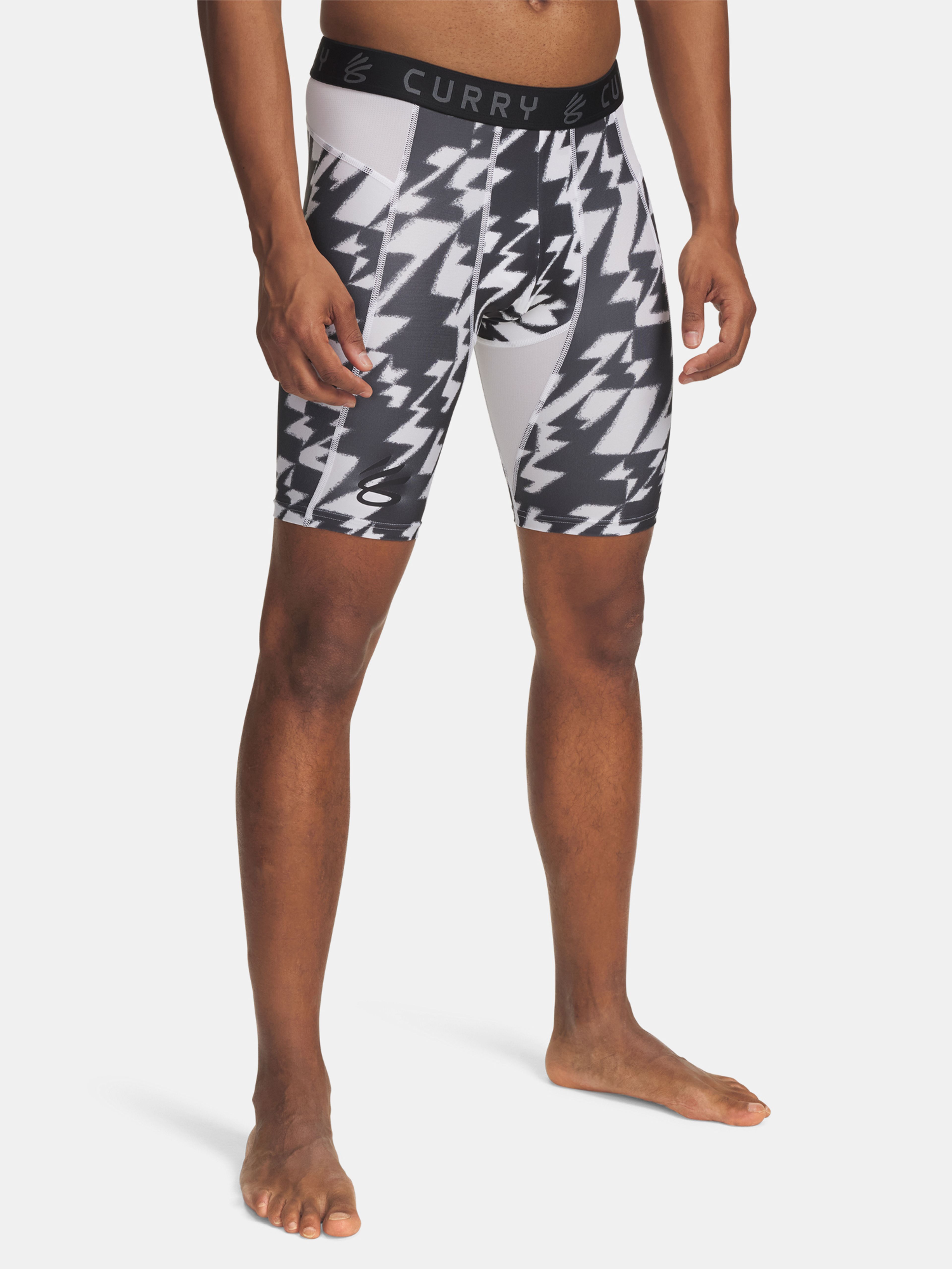Pánske kraťasy Under Armour UA Curry HG Prtd Shorts-WHT