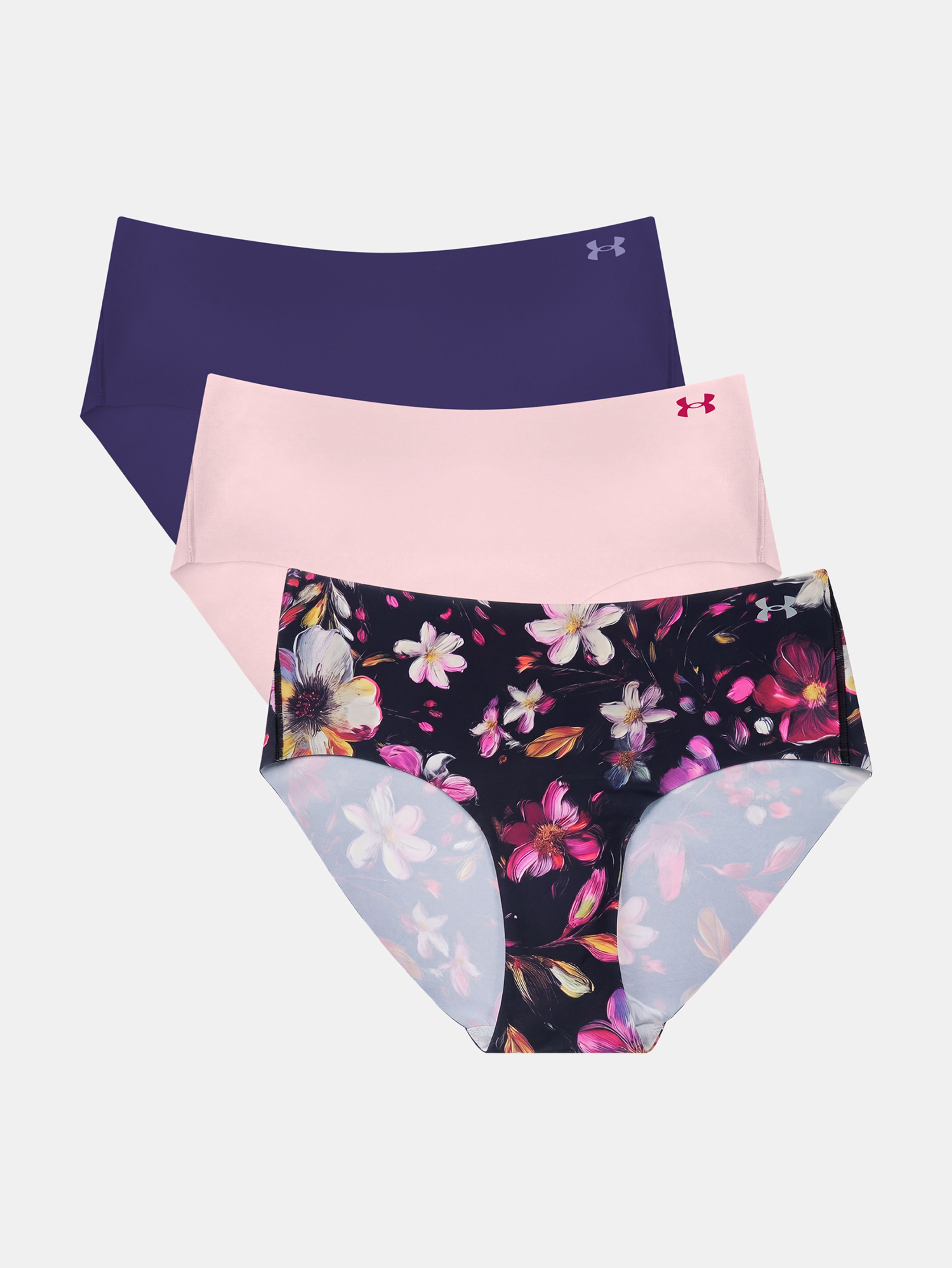 Sieviešu biksītes Under Armour Ua Pure Stretch Noshow Hipster-Print - 3pk