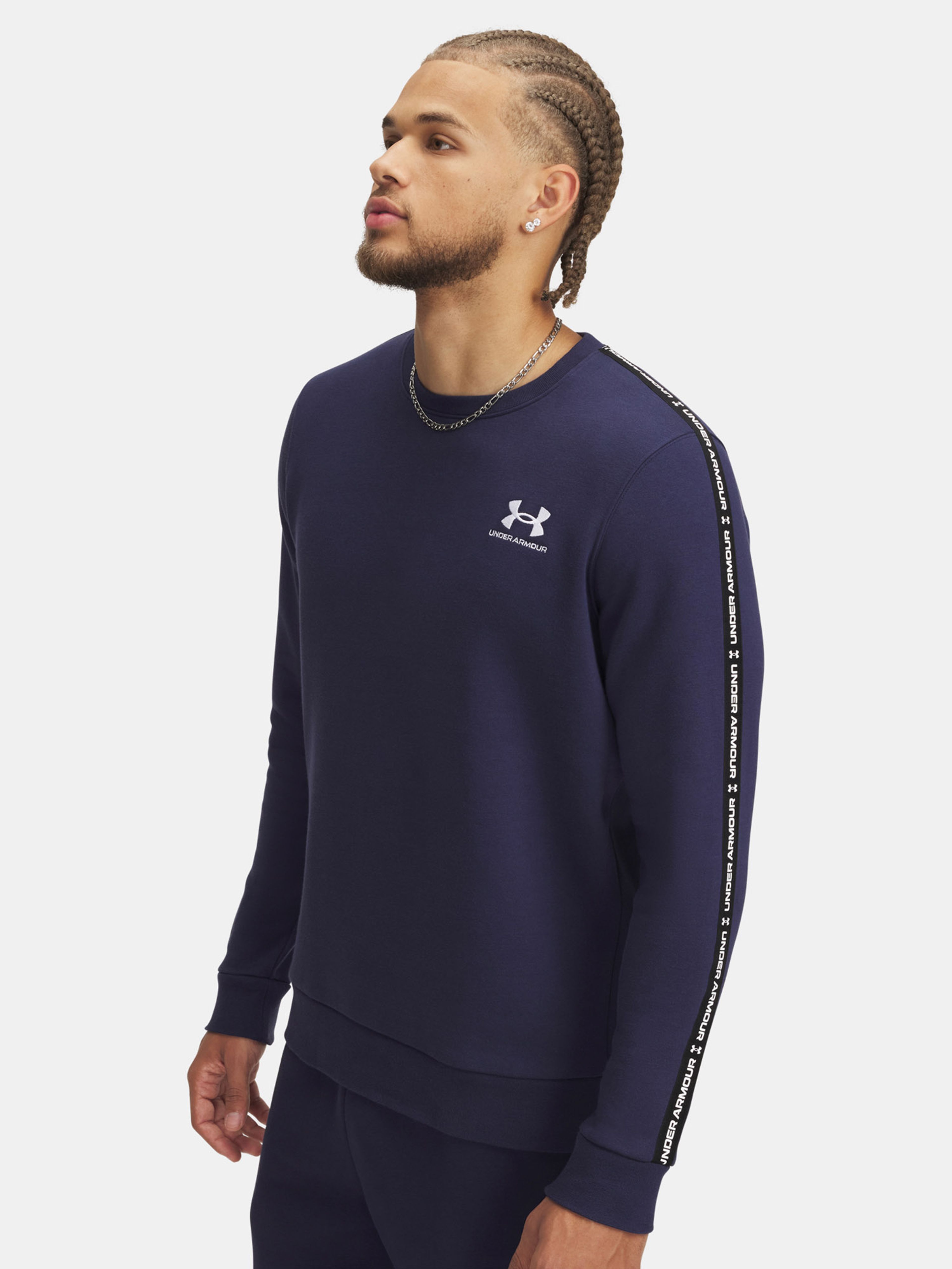 Moški pulover  Under Armour UA Icon Fleece Crew Taping