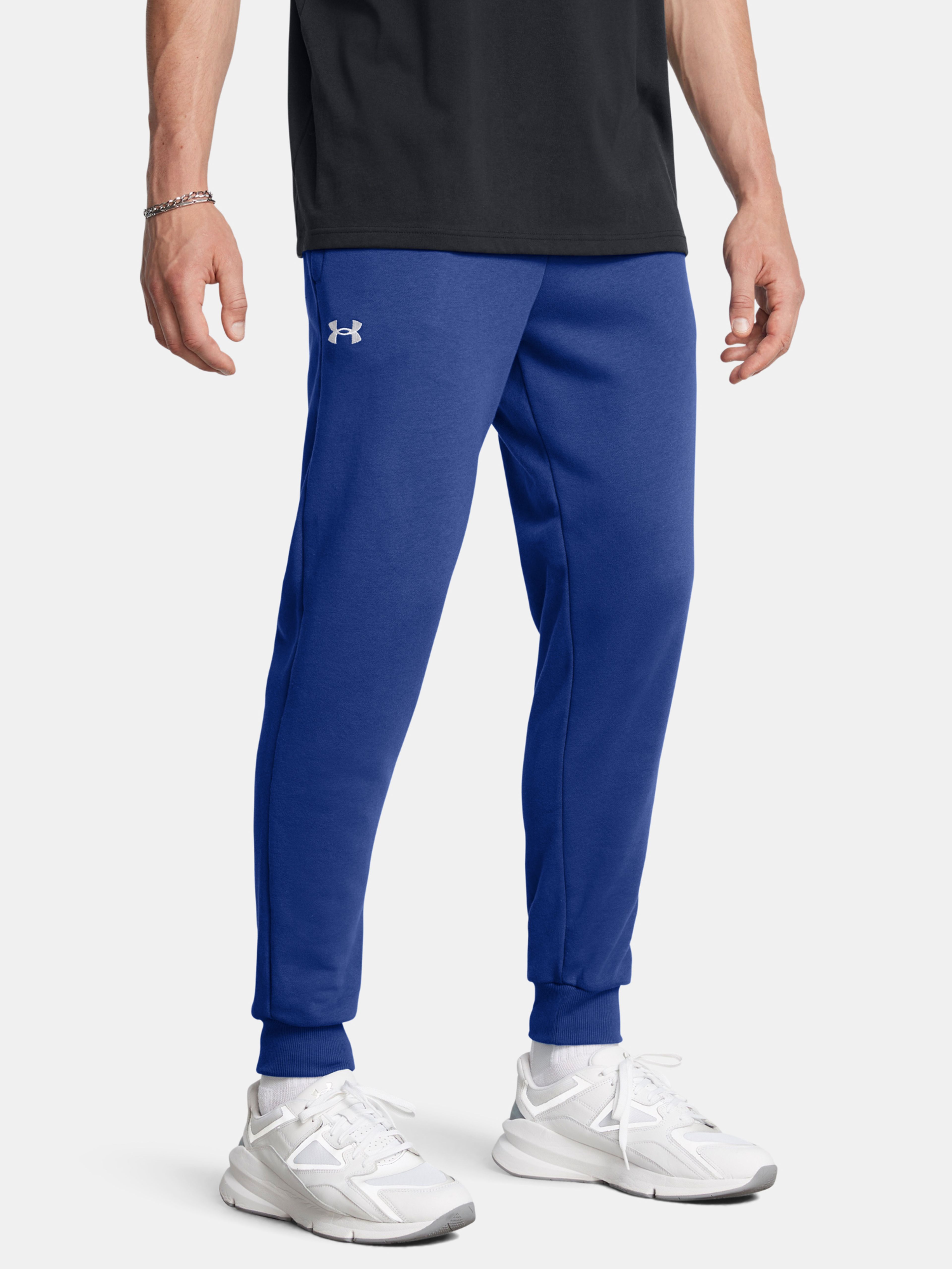 Moške spodnji del trenirke Under Armour UA Rival Fleece Joggers-BLU