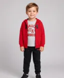 Zēnu komplekts Under Armour UA RIVAL 3PC HOODIE SET-Sarkana - 001
