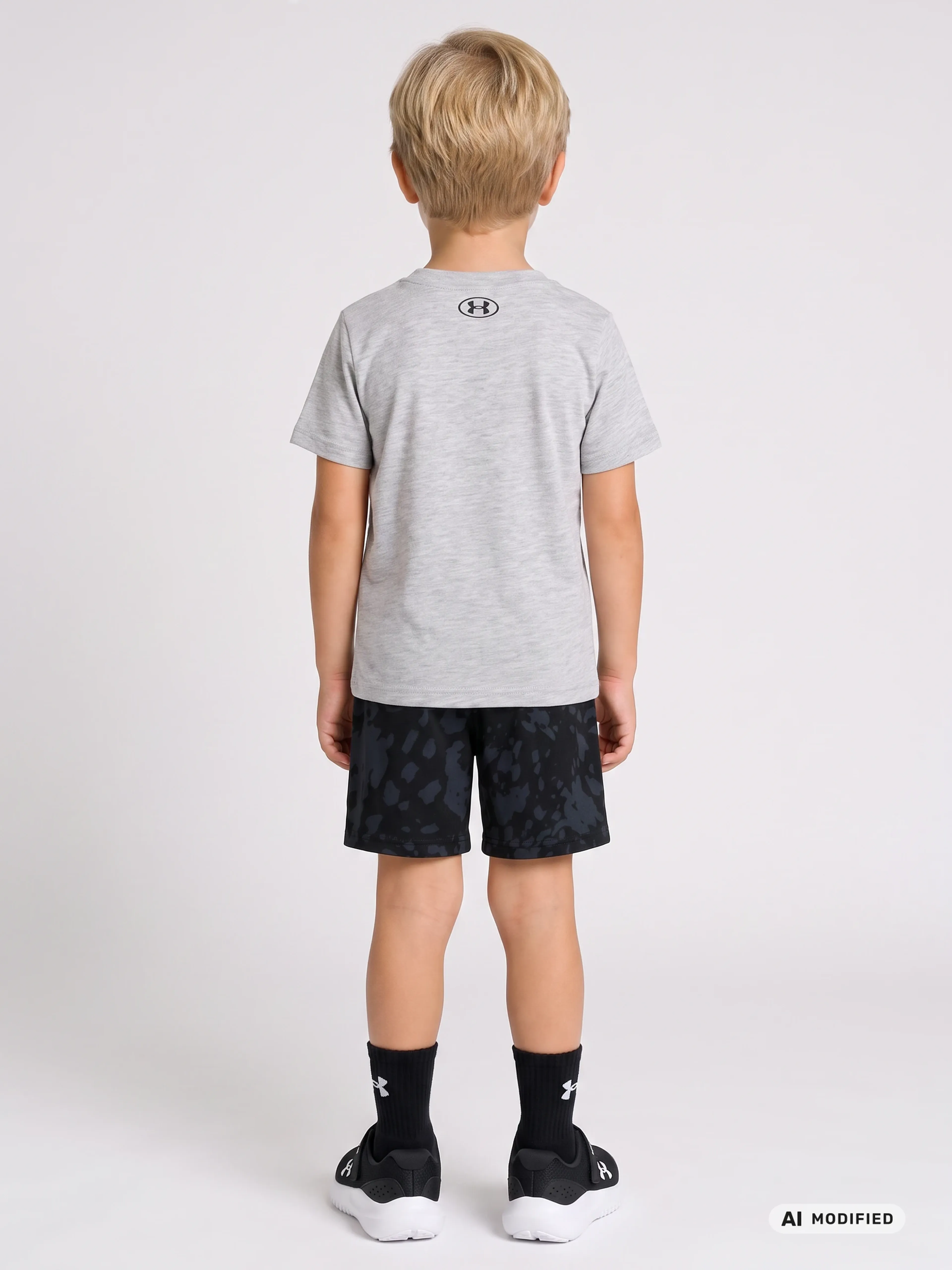 Berniuku rinkinys Under Armour UA PRINTED SS SHORT SET-GRY - 003