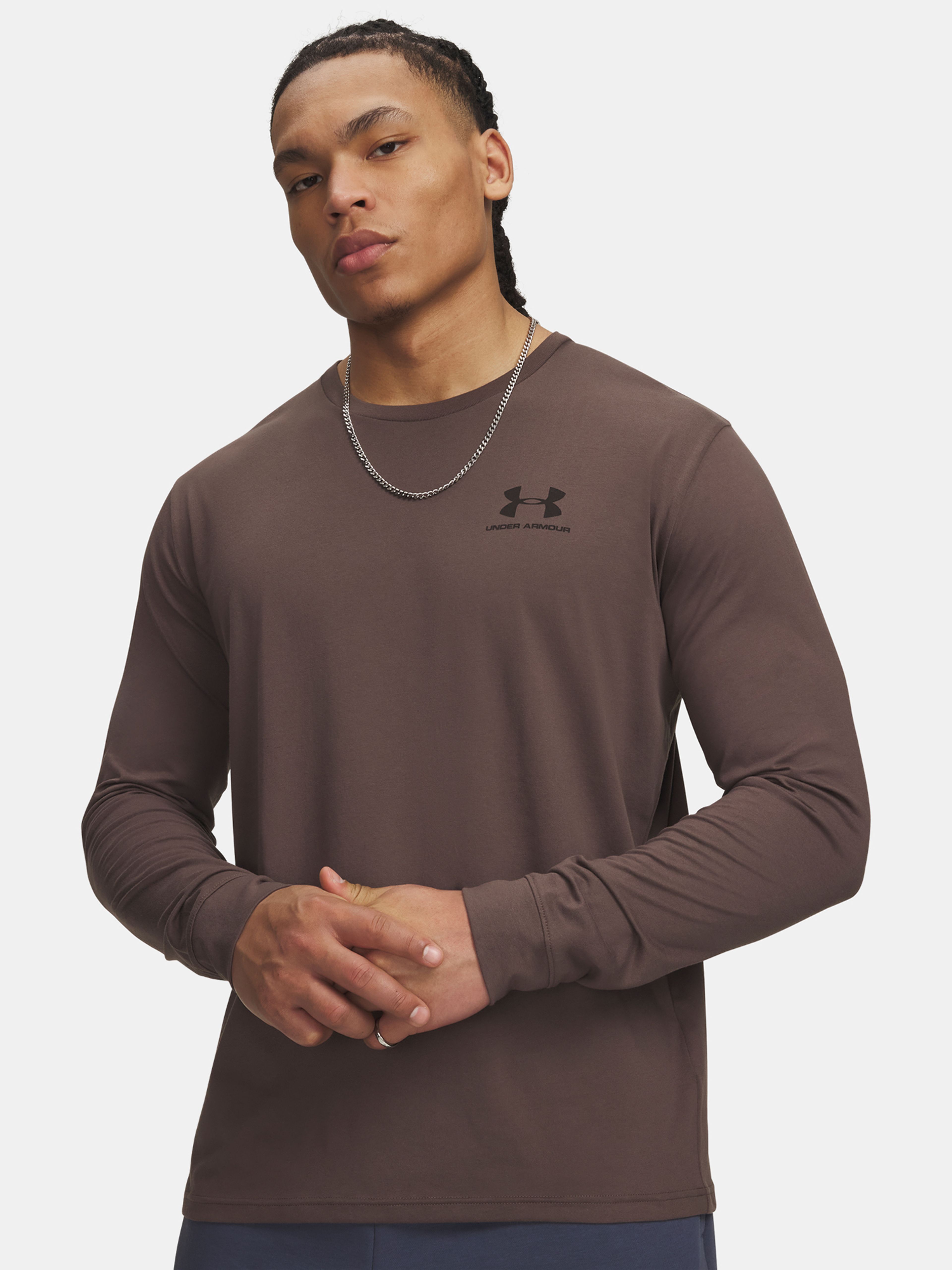 Férfi póló Under Armour UA SPORTSTYLE LEFT CHEST LS - 001