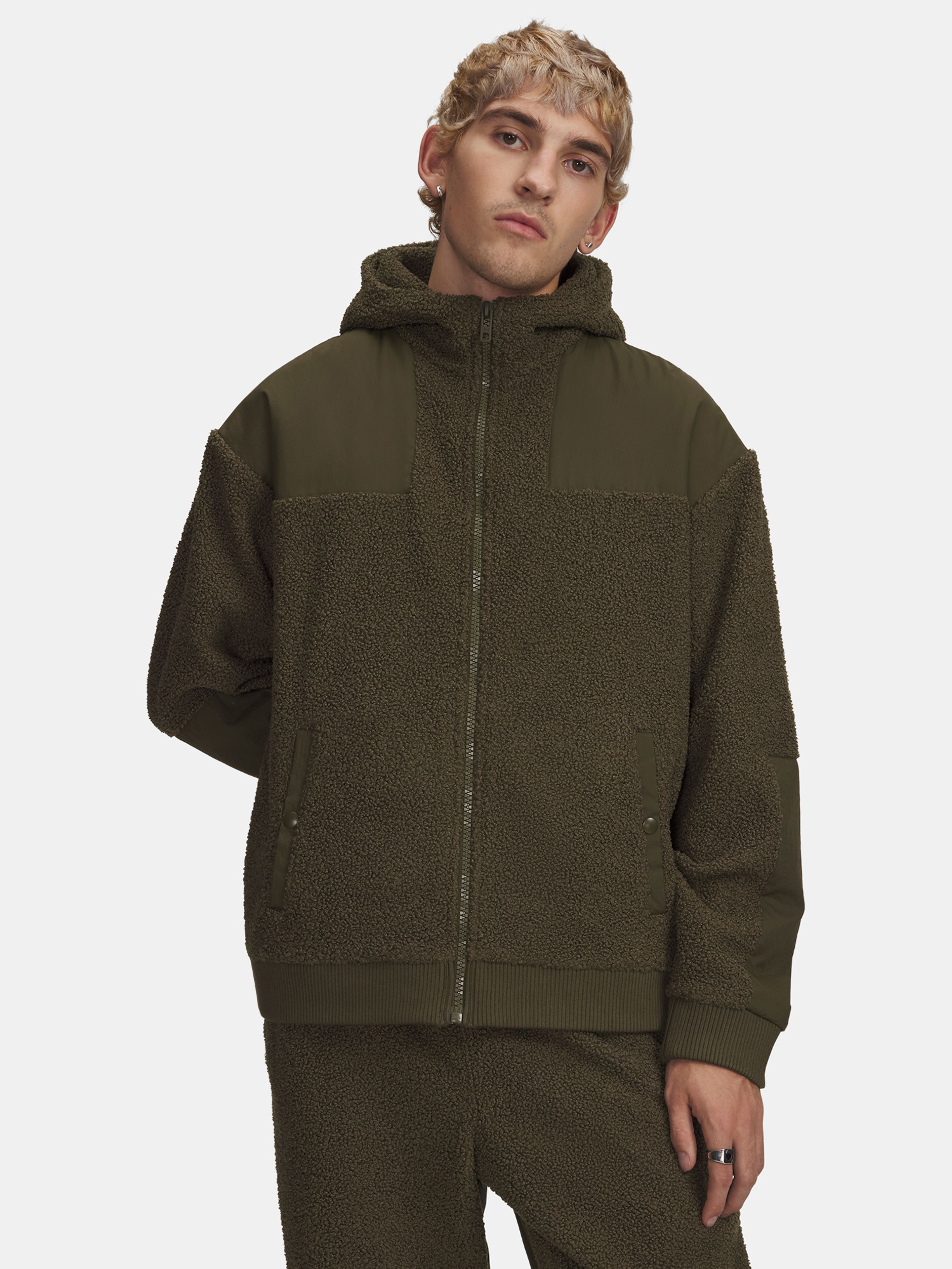 Férfi felső Under Armour UA High Pile Fleece FZ-GRN