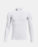 Chlapecké tričko Under Armour CG Armour Mock LS-Bílá - 002